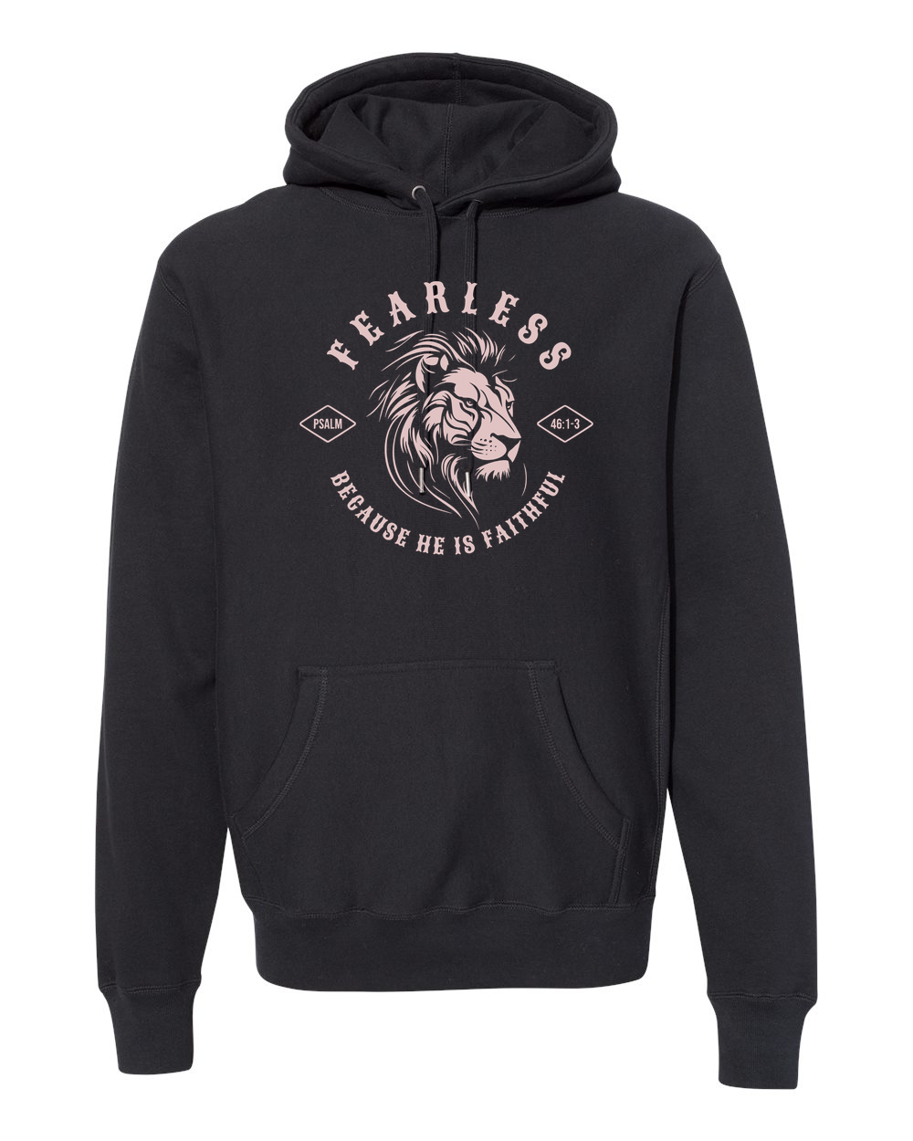 Fearless "Because He Is Faithful" Hoodie Black (IND5000PF)