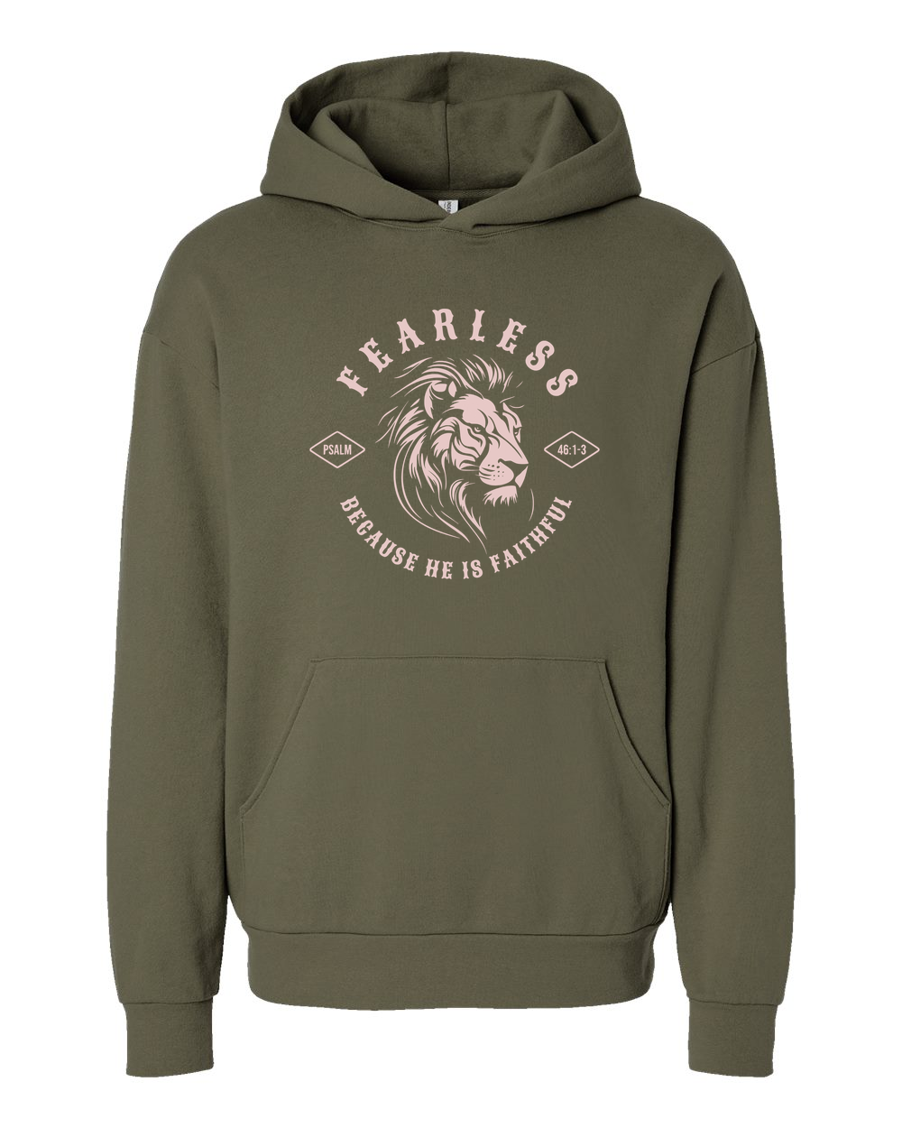 Fearless "Because He Is Faithful" Hoodie Olive (IND280SLF)