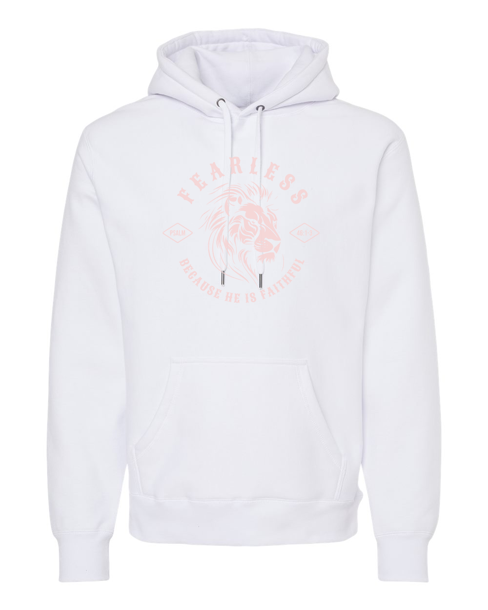 Fearless "Because He Is Faithful" Hoodie White (IND5000PF)