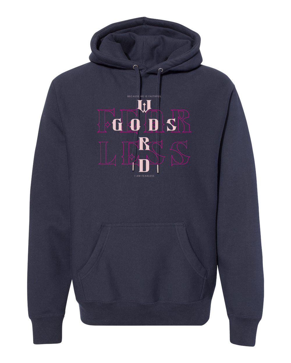 Fearless (God's Word) Hoodie Classic Navy (IND5000PF)