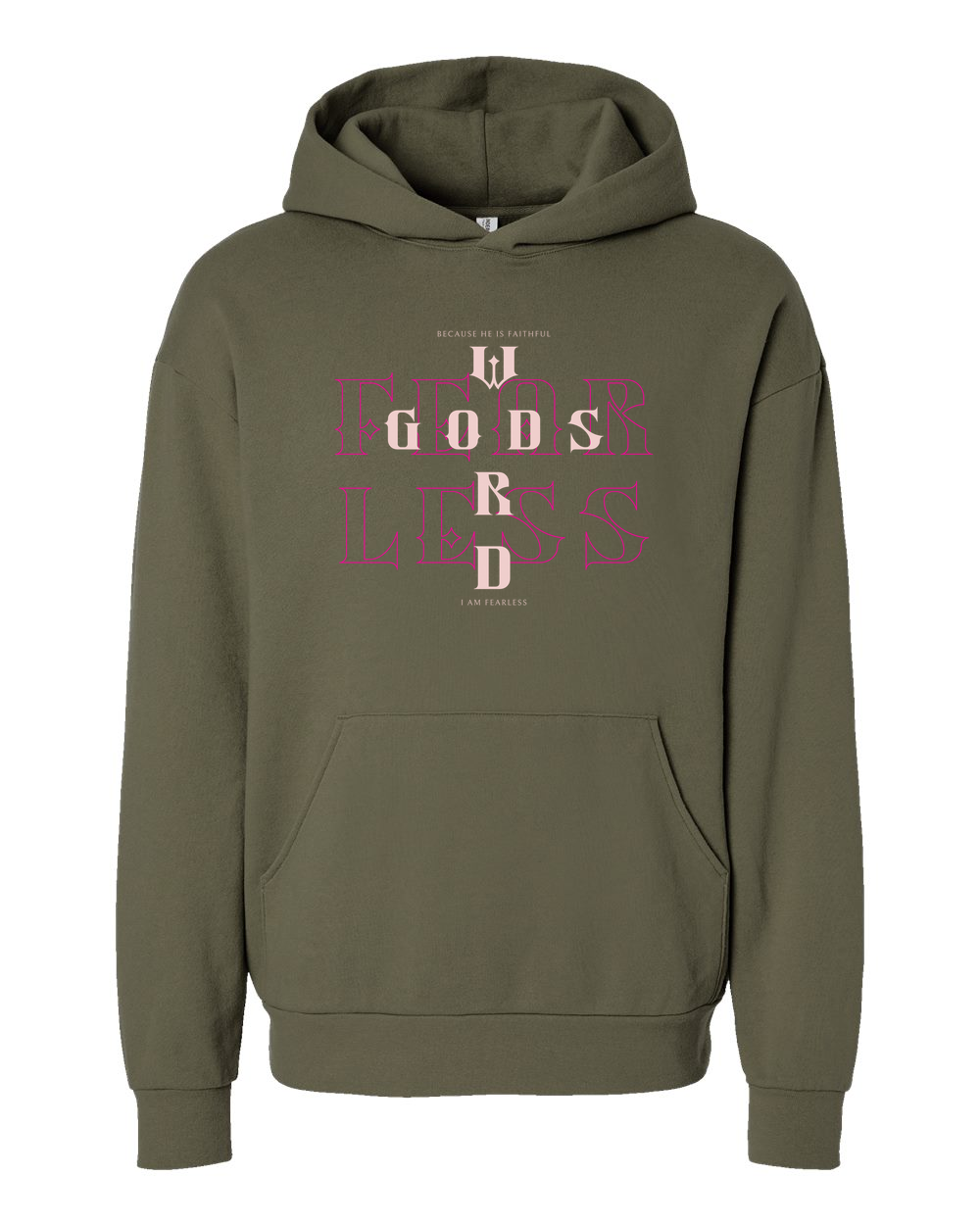 Fearless (God's Word) Hoodie Olive (IND280SLF)