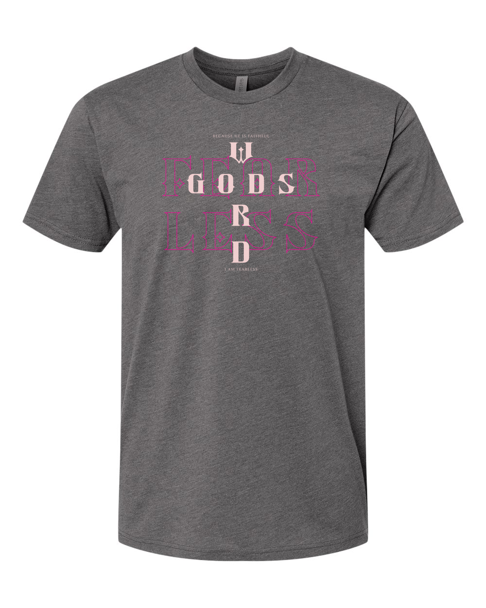 Fearless (God's Word) T-Shirt Heather Heavy Metal (NL6210F)