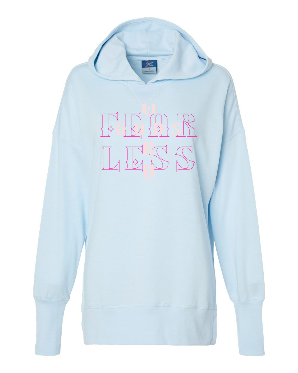 Fearless (God's Word) Women's Hoodie Arctic Blue (MVSW23720F)