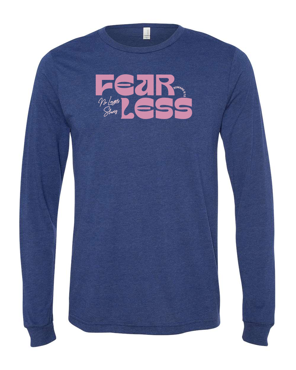 Fearless "No Longer Slaves" Long Sleeve T-Shirt Navy (BC3513F)