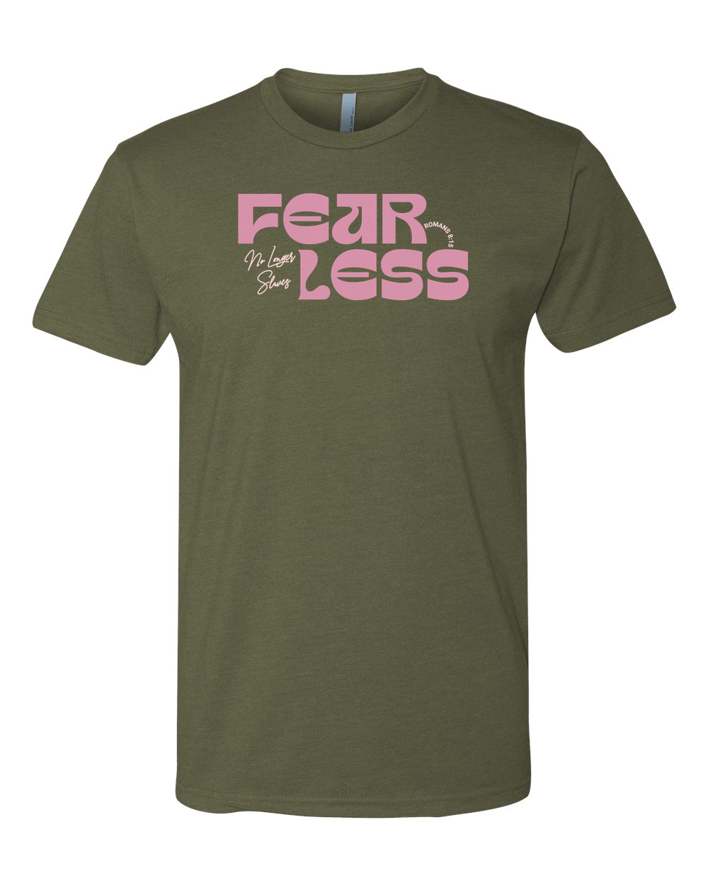 Fearless "No Longer Slaves" T-Shirt Military Green (NL6210F)