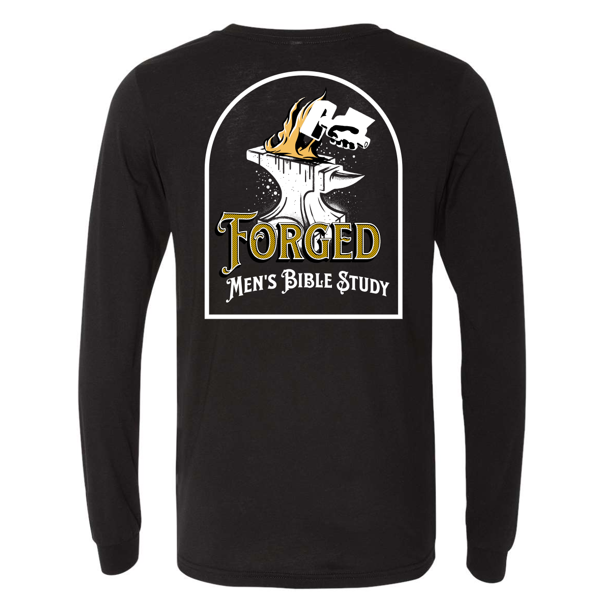 Forged Logo (White) Long Sleeve T-Shirt - Shirtify