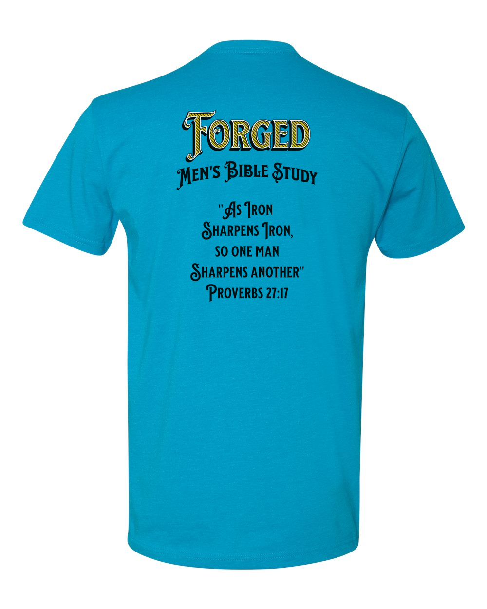 Forged Iron Sharpens Iron (Black) T-Shirt Turquoise (NL6210B)
Forged Shield Front Logo Gray