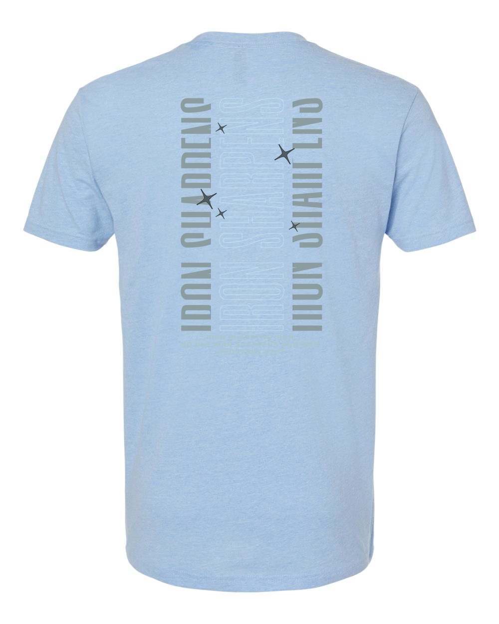 Forged Iron Sharpens Iron (Vertical) T-Shirt Heather Columbia Blue (NL6210B)
Forged Men's Bible Study Pocket