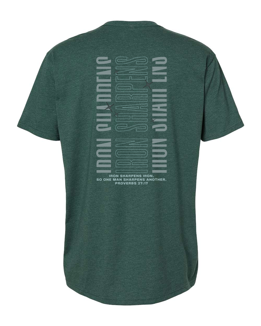 Forged Iron Sharpens Iron (Vertical) T-Shirt Heather Forest Green (NL6210B)
Forged Men's Bible Study Pocket