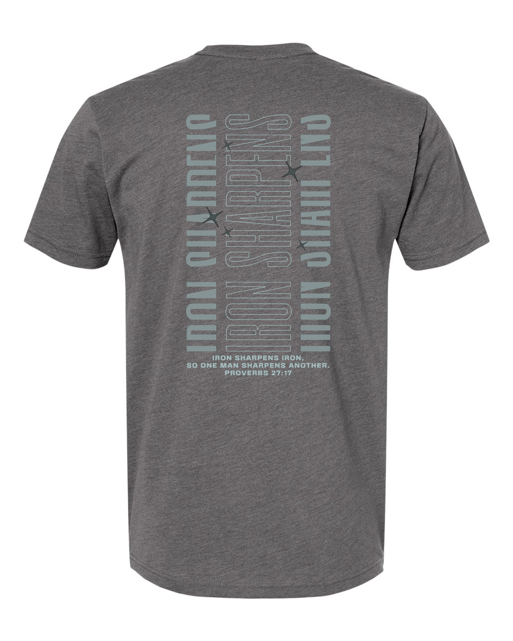 Forged Iron Sharpens Iron (Vertical) T-Shirt Heather Heavy Metal 
(NL6210B)
Forged Men's Bible Study Pocket