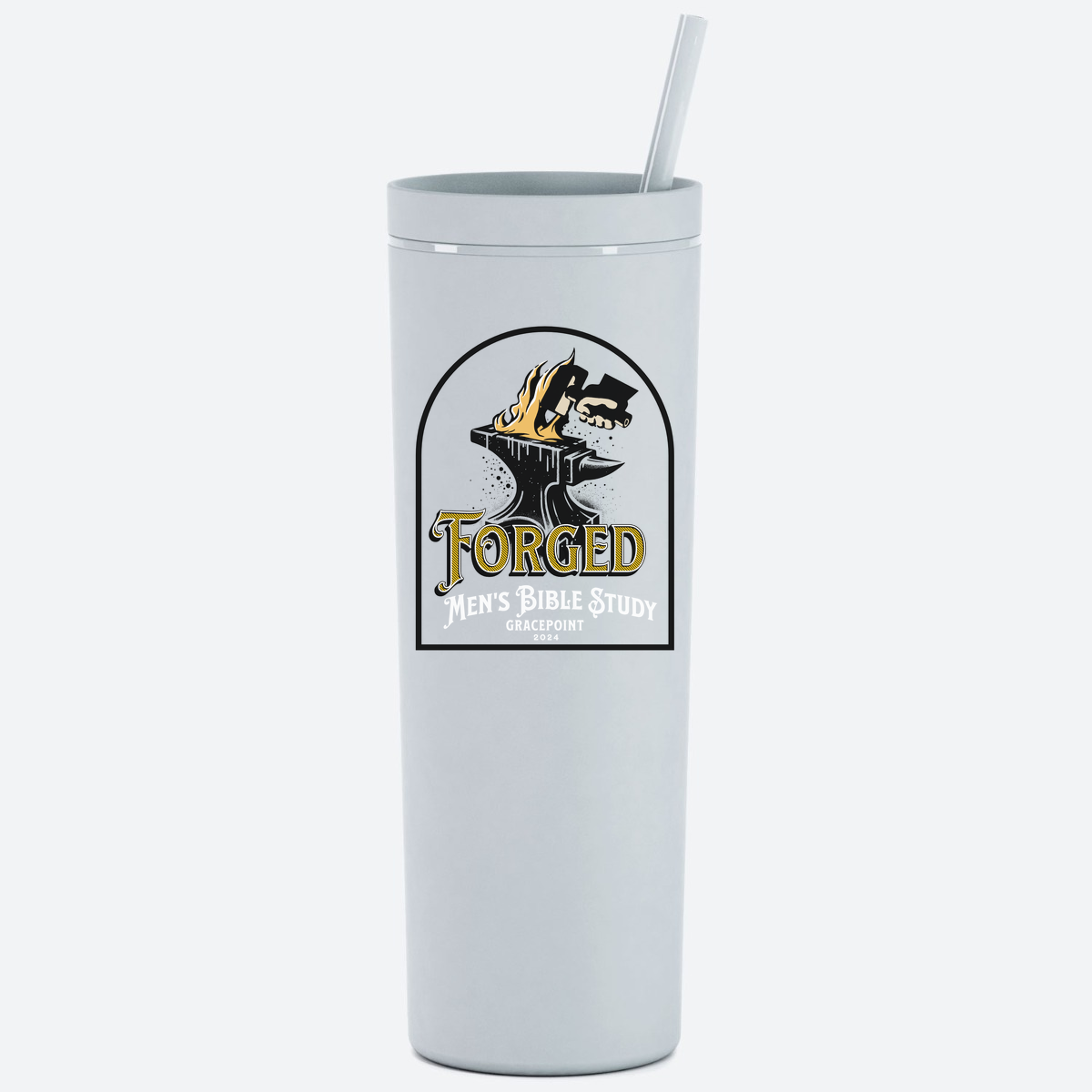 Forged Logo (Black) 18 OZ Acrylic Tumbler Silver Lake (SAC18)
