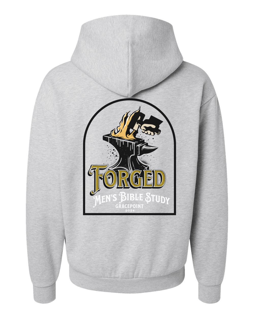 Forged Logo (Black) Hoodie Grey Heather (IND280SLB)