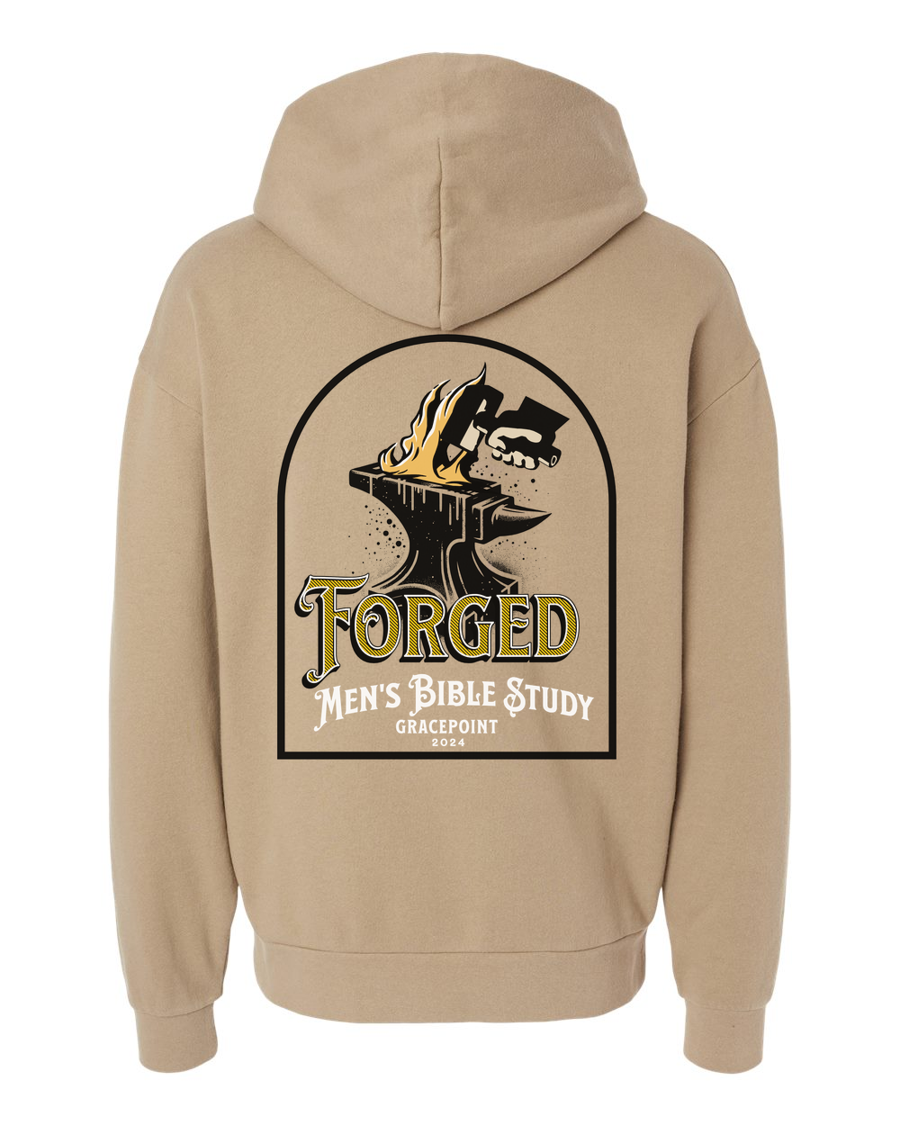 Forged Logo (Black) Hoodie Sandstone (IND280SLB)