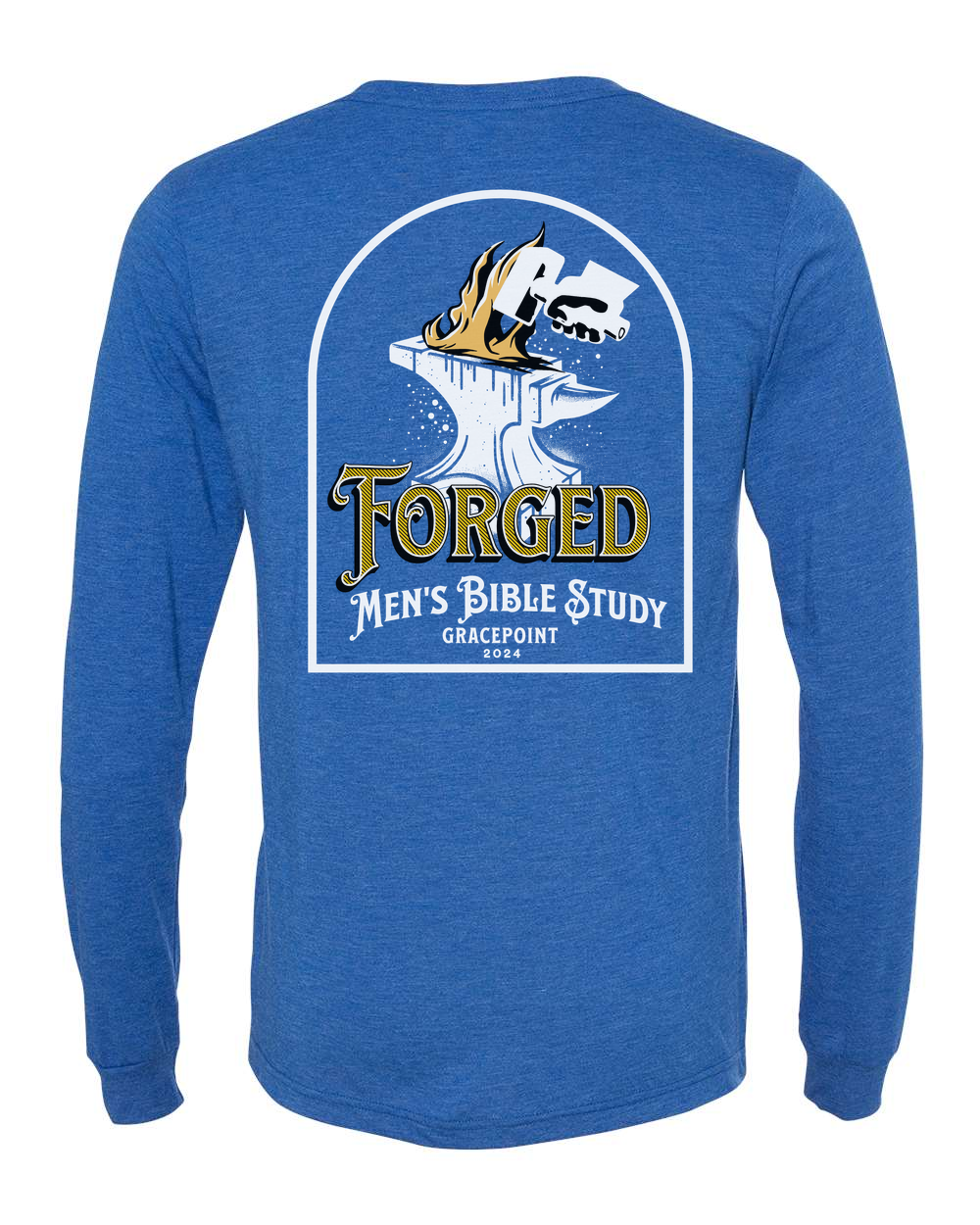 Forged Logo (White) Long Sleeve T-Shirt True Royal (BC3513B)
Forged Pocket (White Lettering)