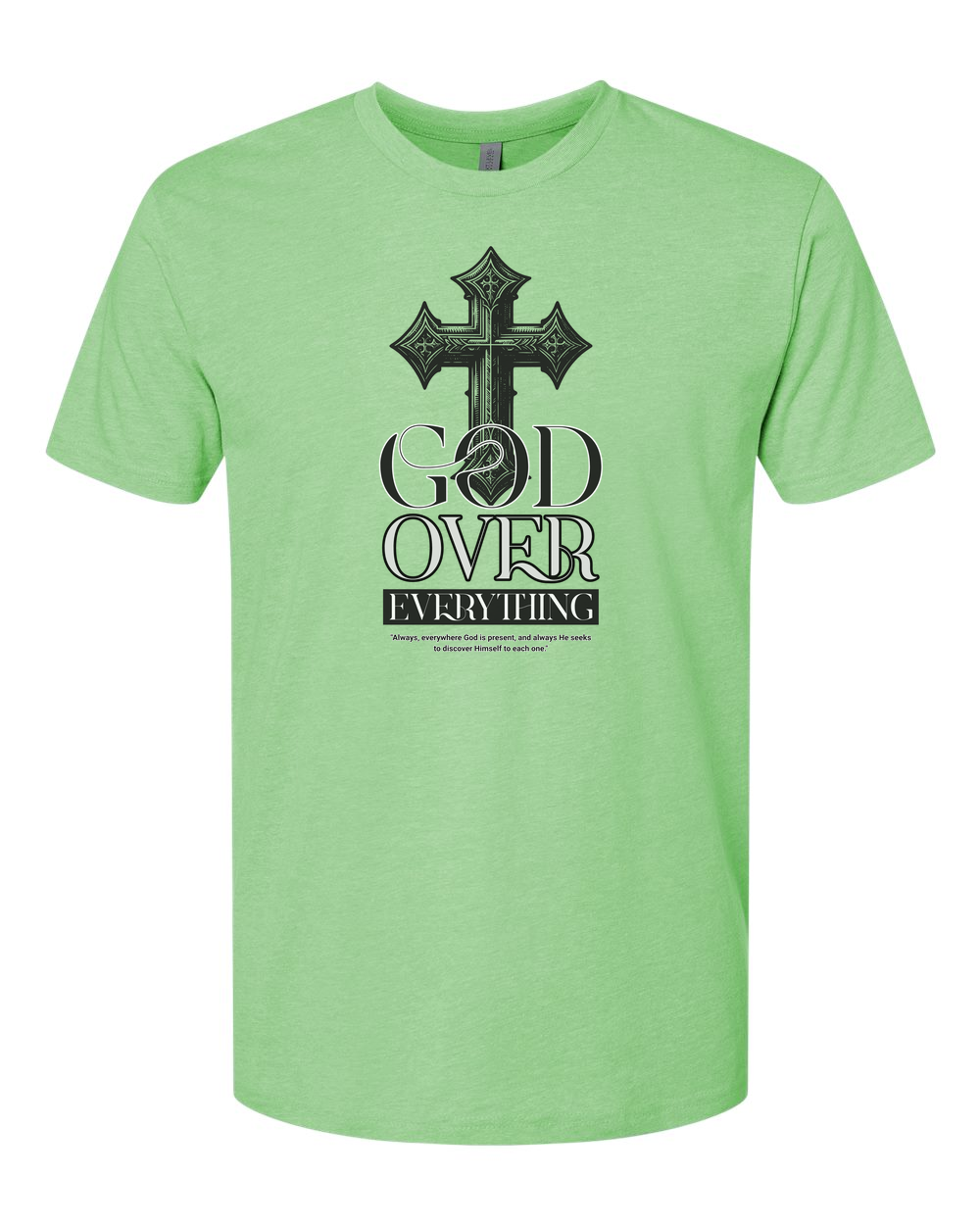God Over Everything Men's T-Shirt Apple Green (NL6210)