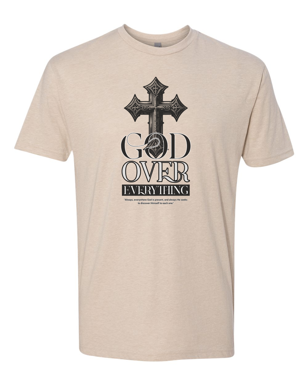 God Over Everything Men's T-Shirt Cream (NL6210)