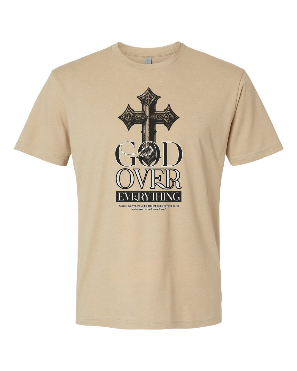 God Over Everything Men's T-Shirt Heather Tan (NL6210)