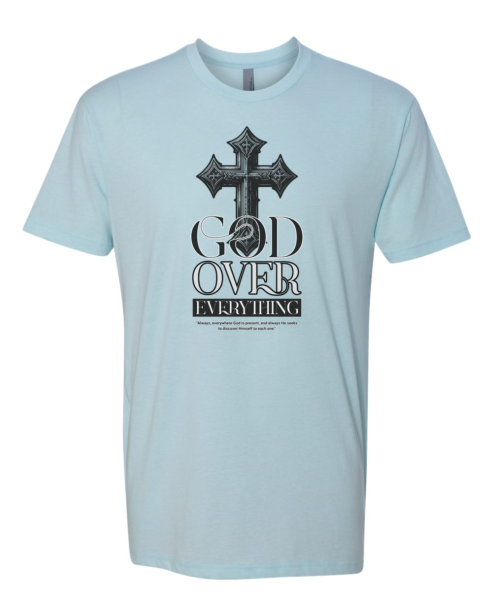 God Over Everything Men's T-Shirt Ice Blue (NL6210)