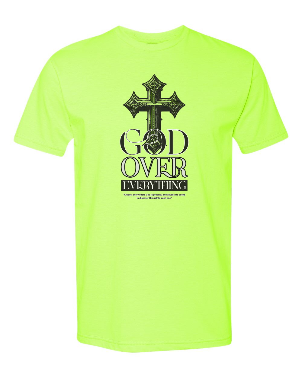 God Over Everything Men's T-Shirt Neon Yellow (NL6210)