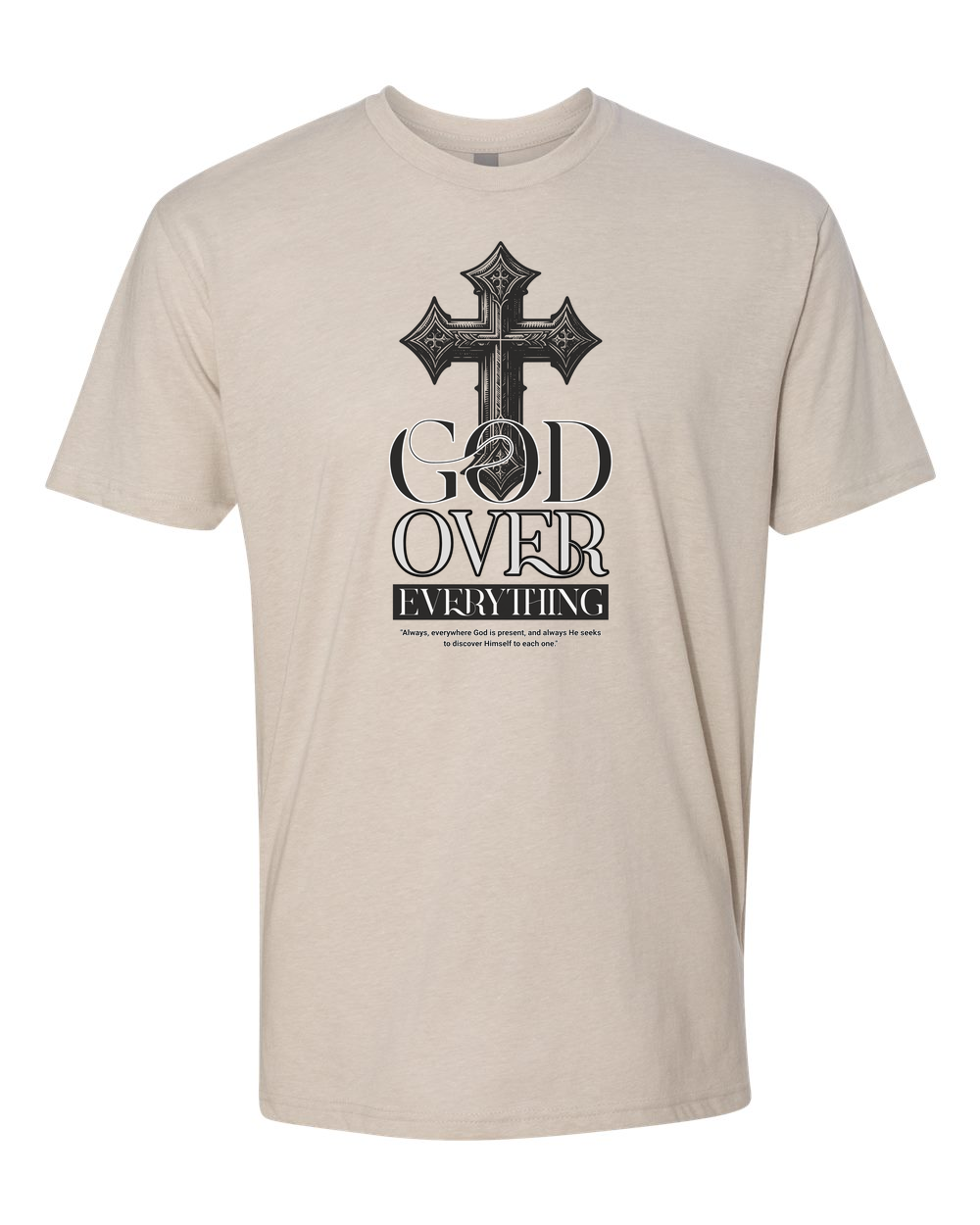 God Over Everything Men's T-Shirt Sand (NL6210)