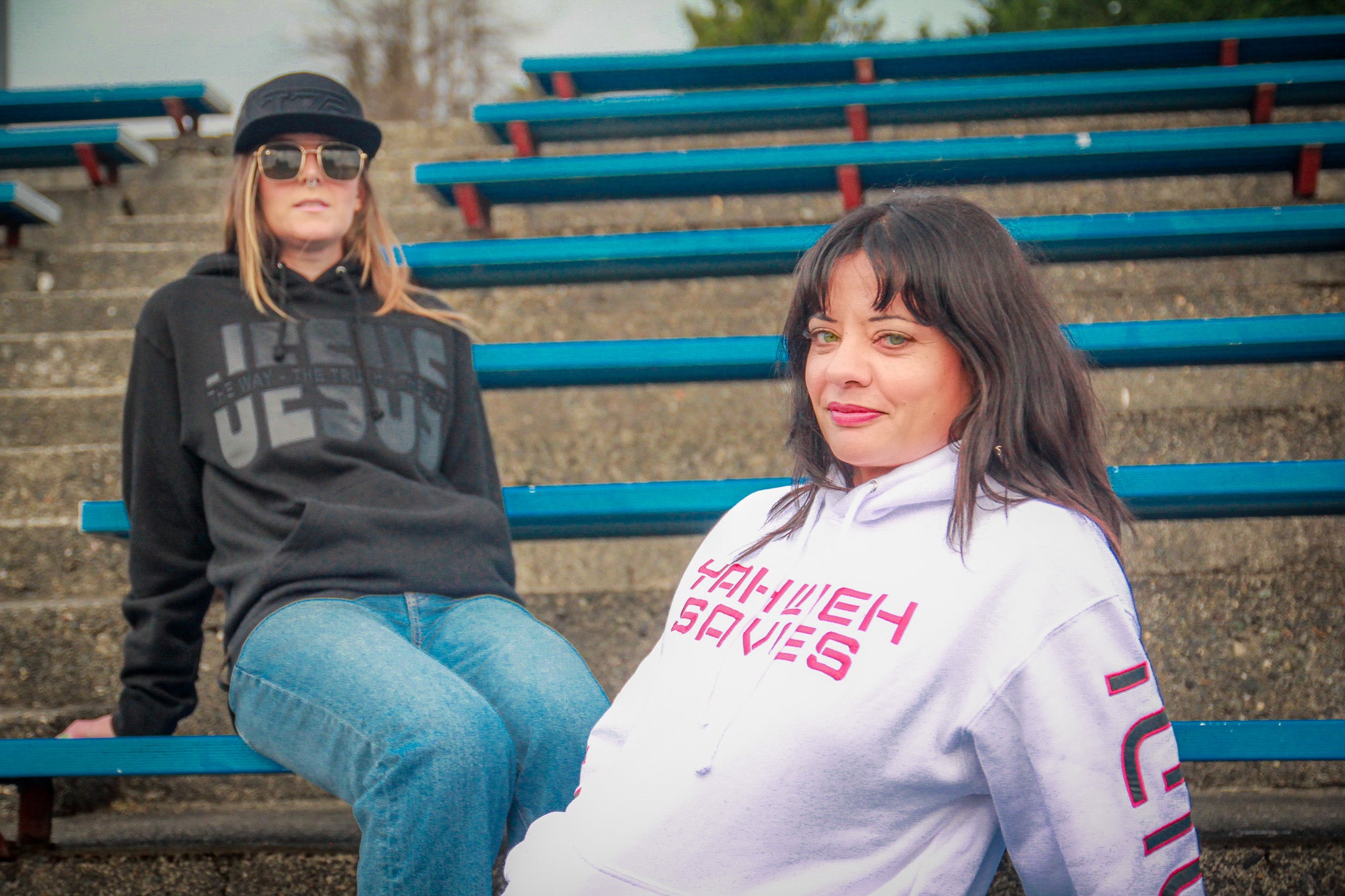 Yahweh Saves Hoodie - White (TriSeven)