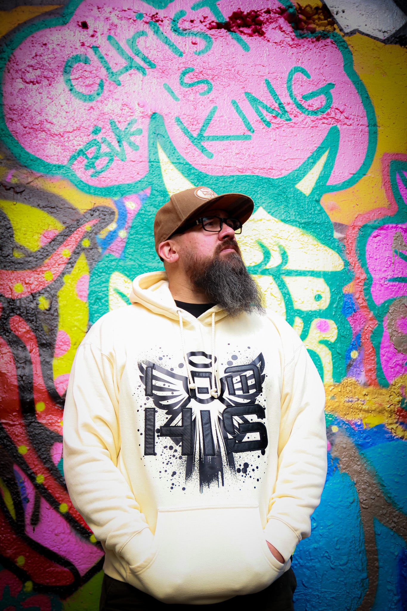 I am HIS Hoodie - Embroidered - Bone (Vanilla) (TriSeven)