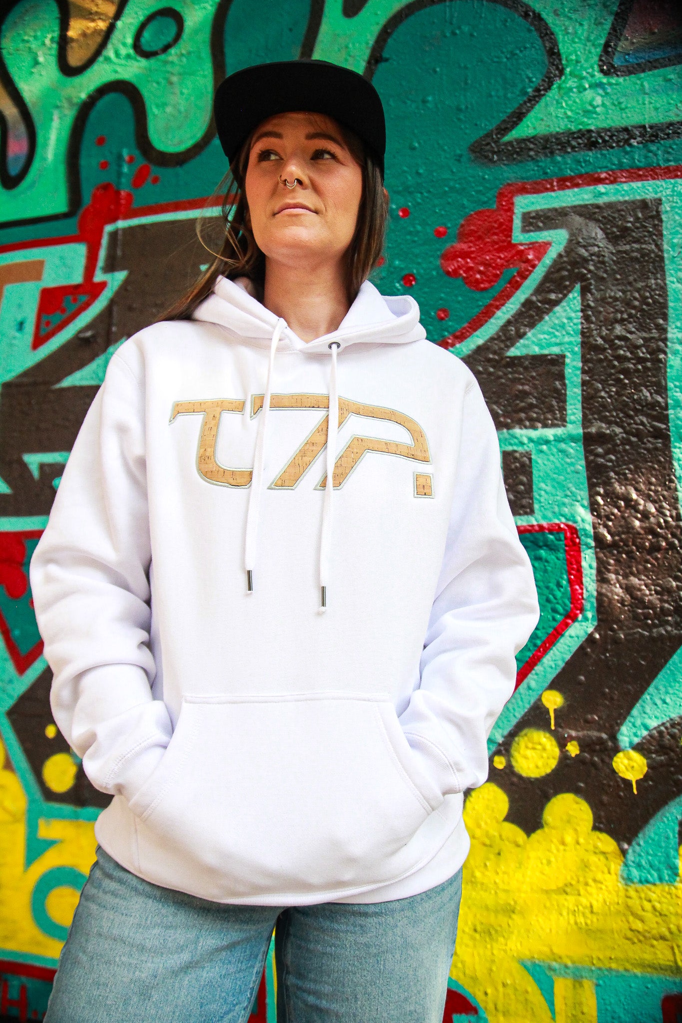 TriSeven Apparel Hoodie - White/ Cork (TriSeven)