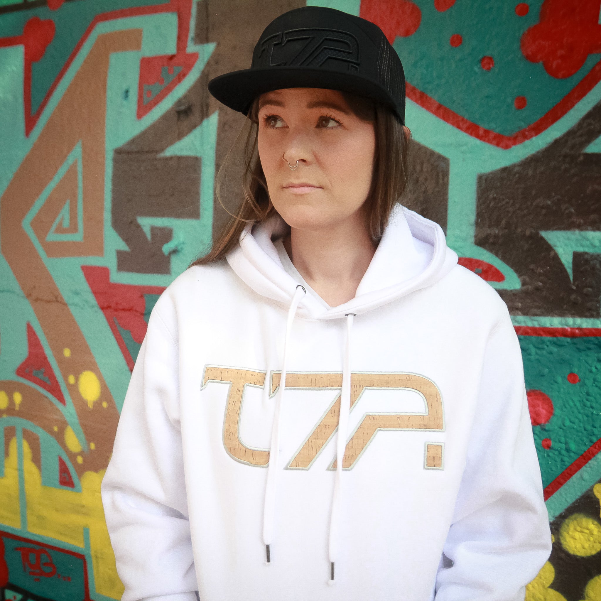TriSeven Apparel Hoodie - White/ Cork (TriSeven)