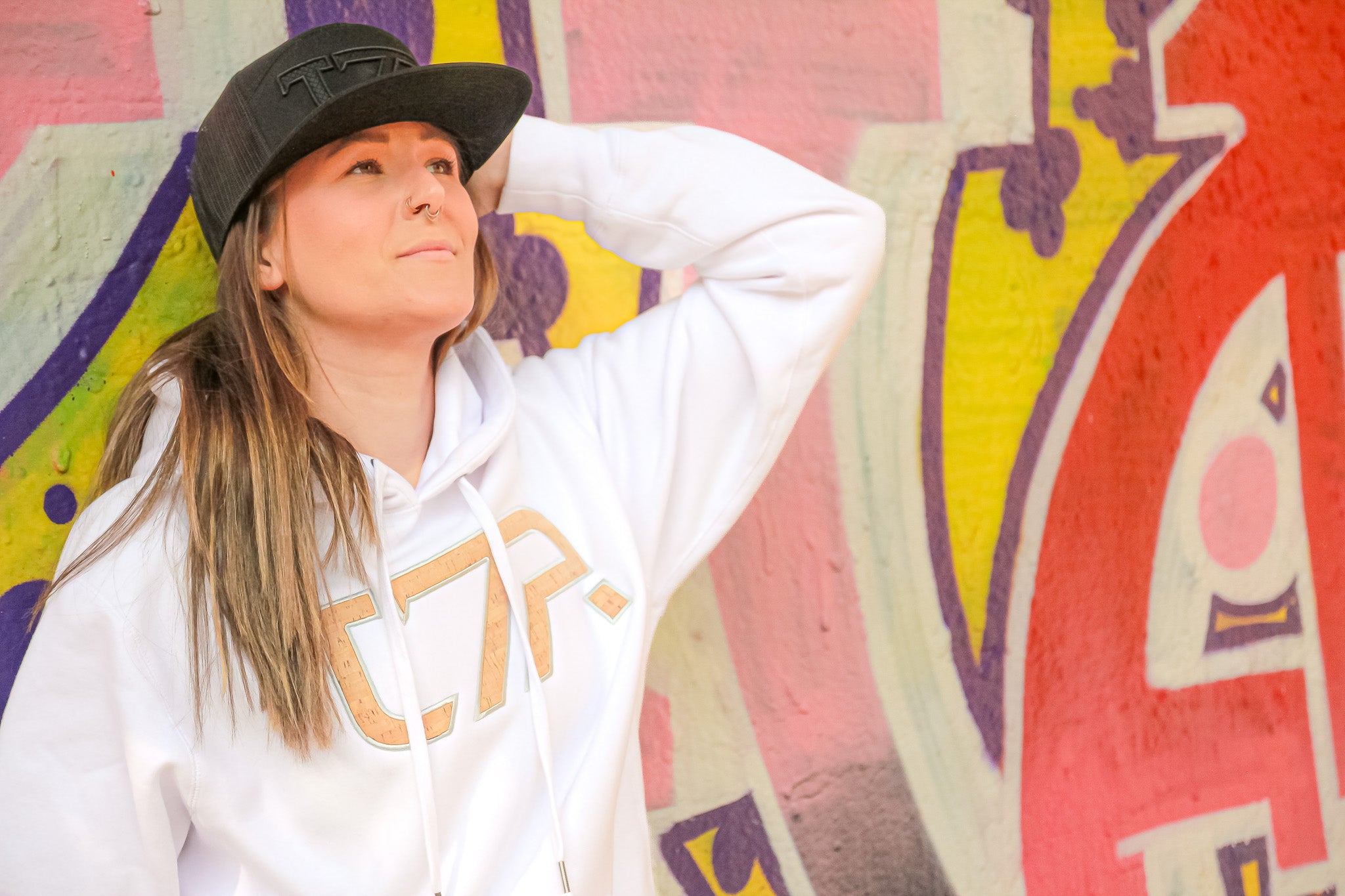 TriSeven Apparel Hoodie - White/ Cork (TriSeven)