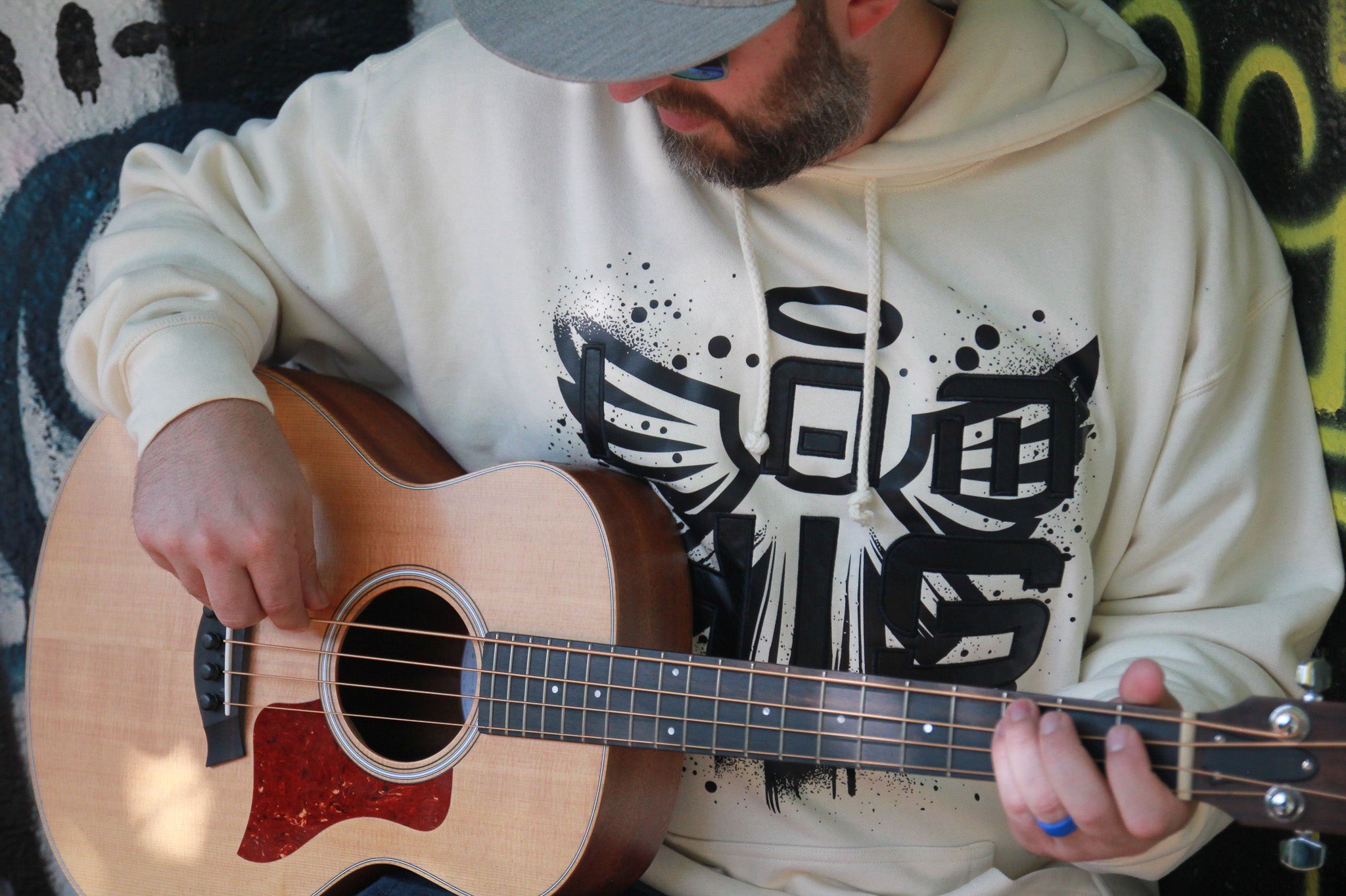 I am HIS Hoodie - Embroidered - Bone (Vanilla) (TriSeven)