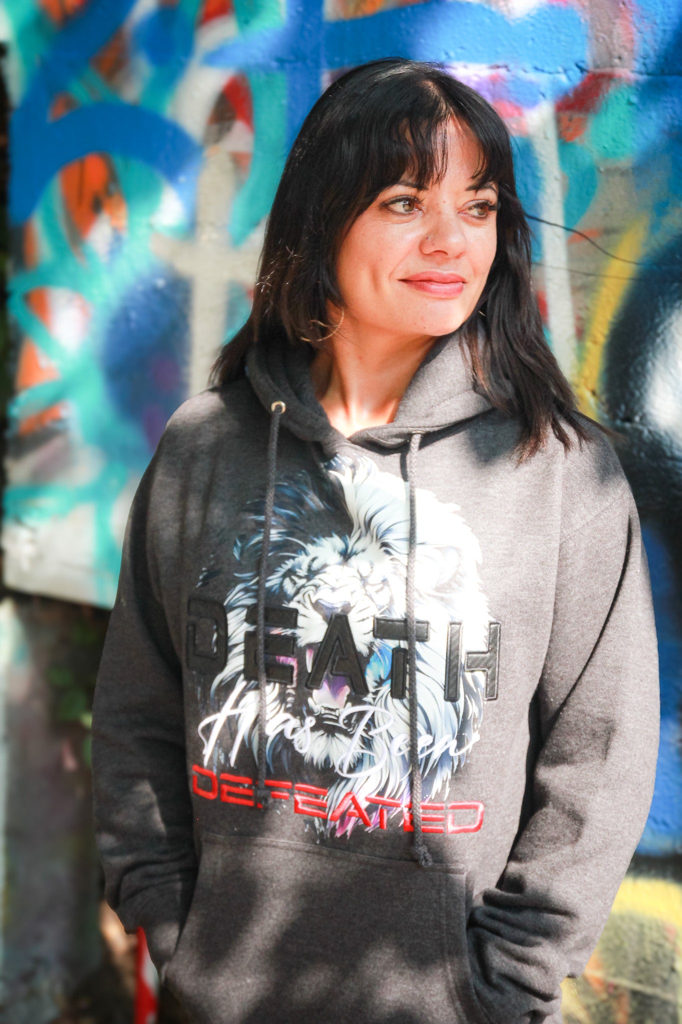Death Has Been Defeated Hoodie -Charcoal Heather (TriSeven)