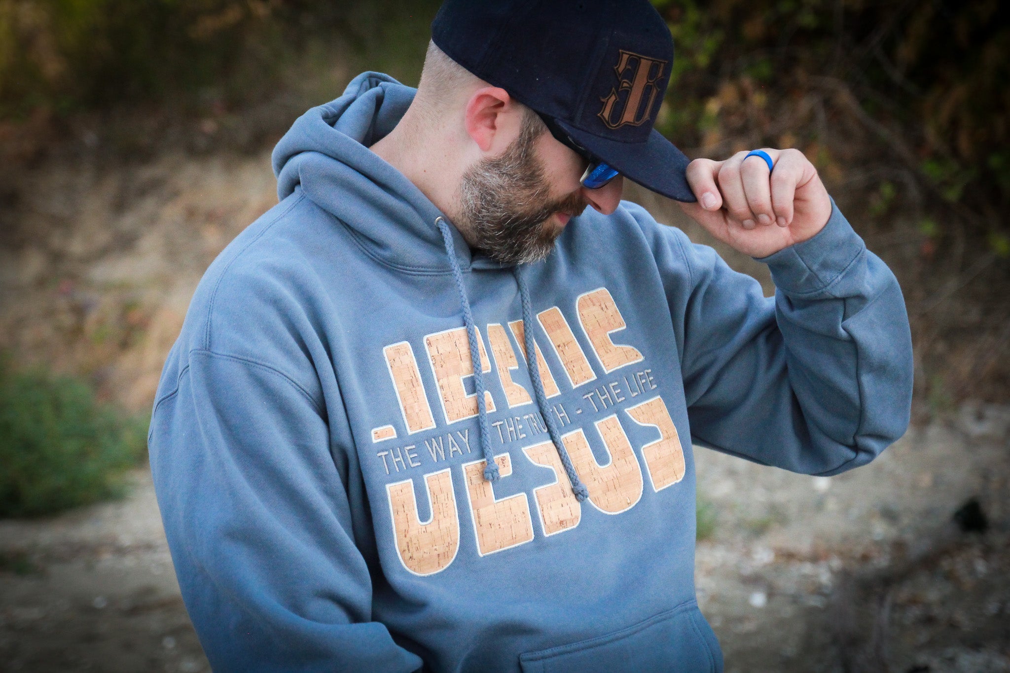 The Way The Truth The Life - Jesus - Hoodie Embroidered with Cork details (TriSeven)