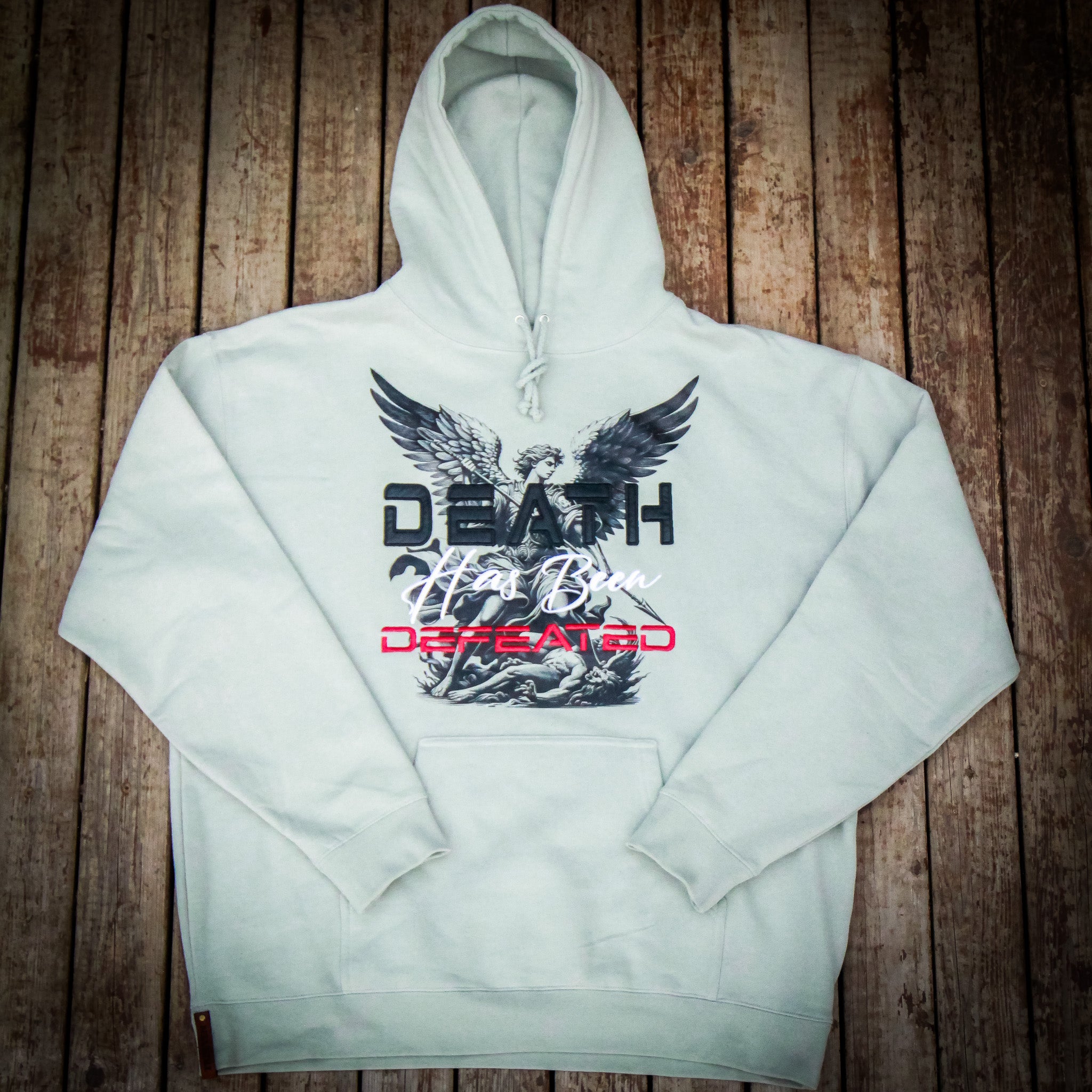 Death Has Been Defeated Hoodie - Dusty Sage Green (TriSeven)