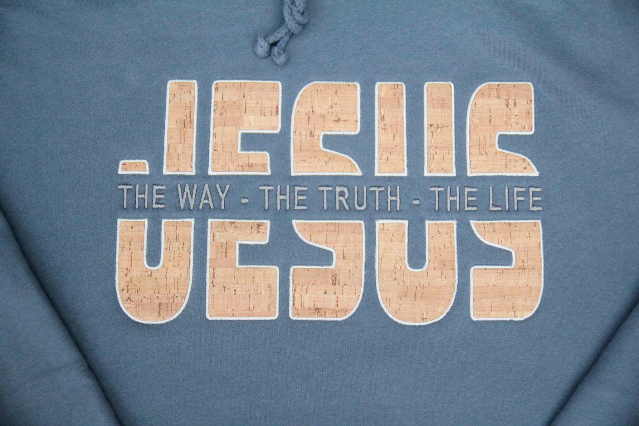 The Way The Truth The Life - Jesus - Hoodie Embroidered with Cork details (TriSeven)