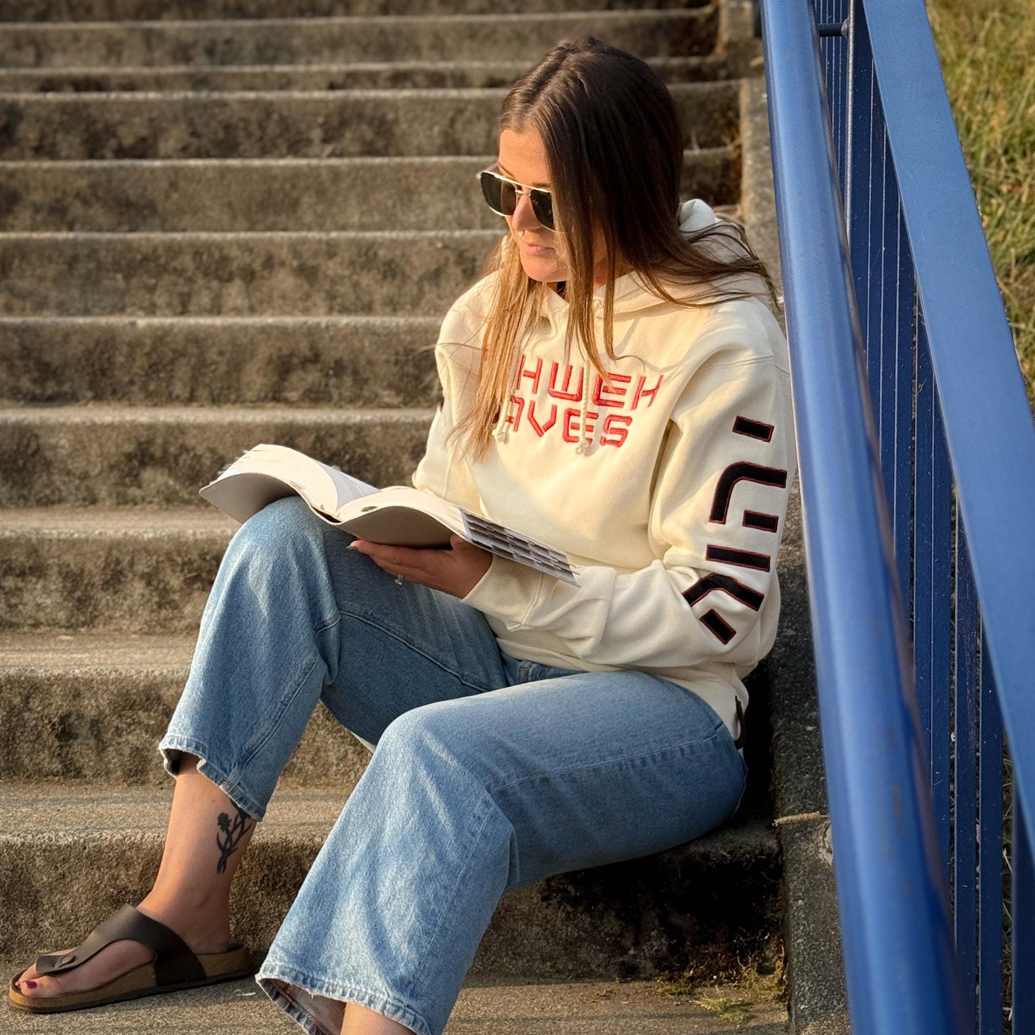 Yahweh Saves Hoodie - Bone (Vanilla) (TriSeven)