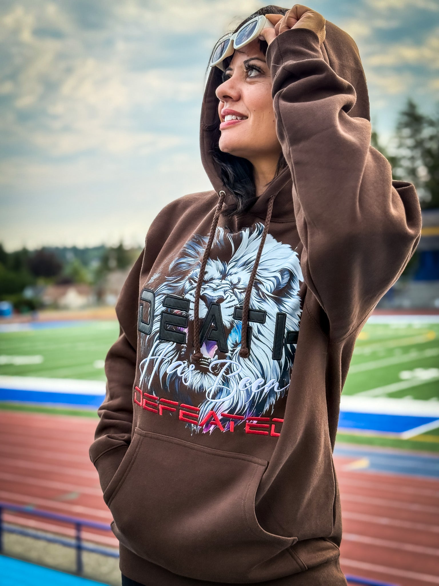 Death Has Been Defeated Hoodie -Chocolate Brown (TriSeven)
