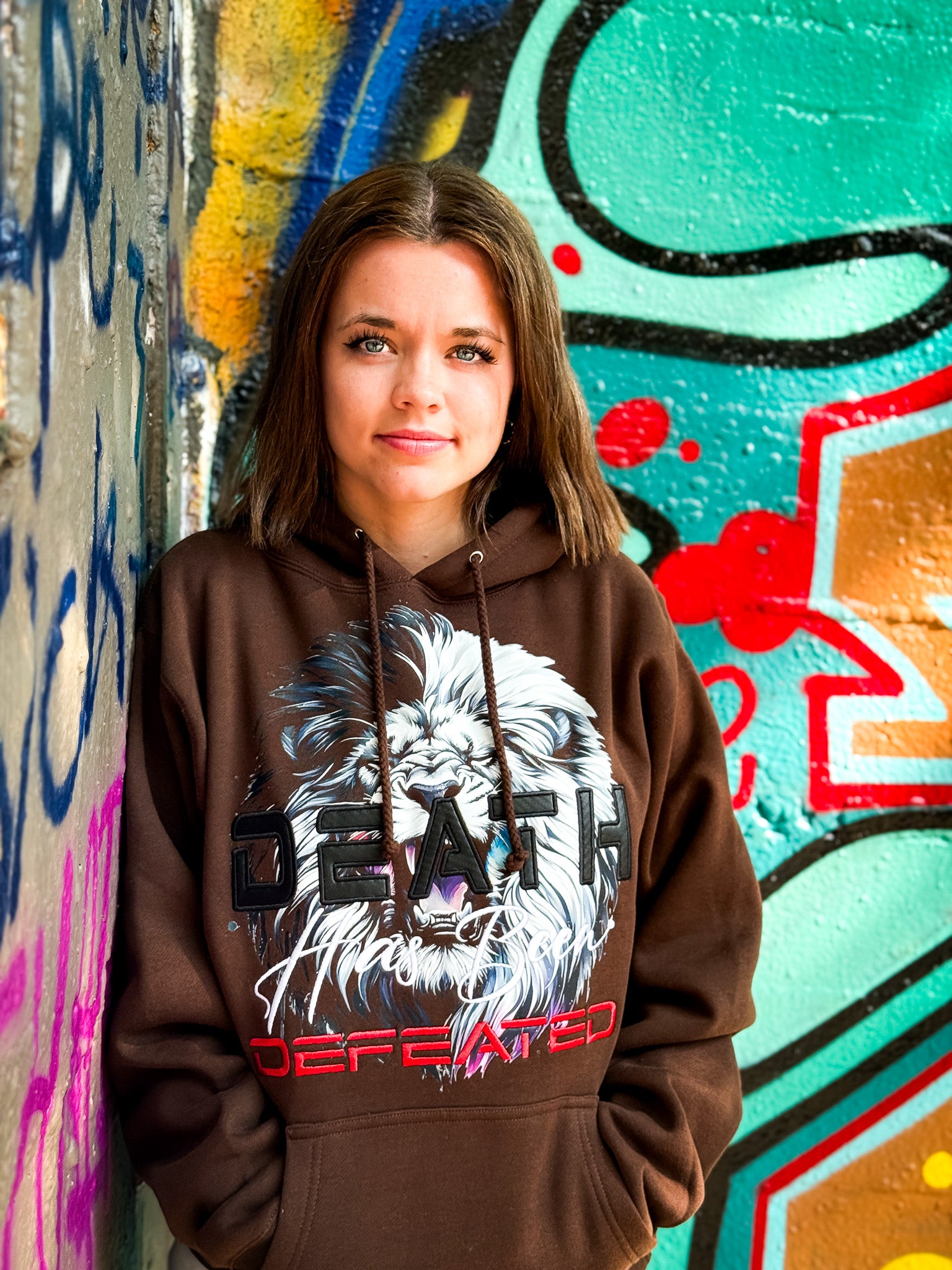 Death Has Been Defeated Hoodie -Chocolate Brown (TriSeven)