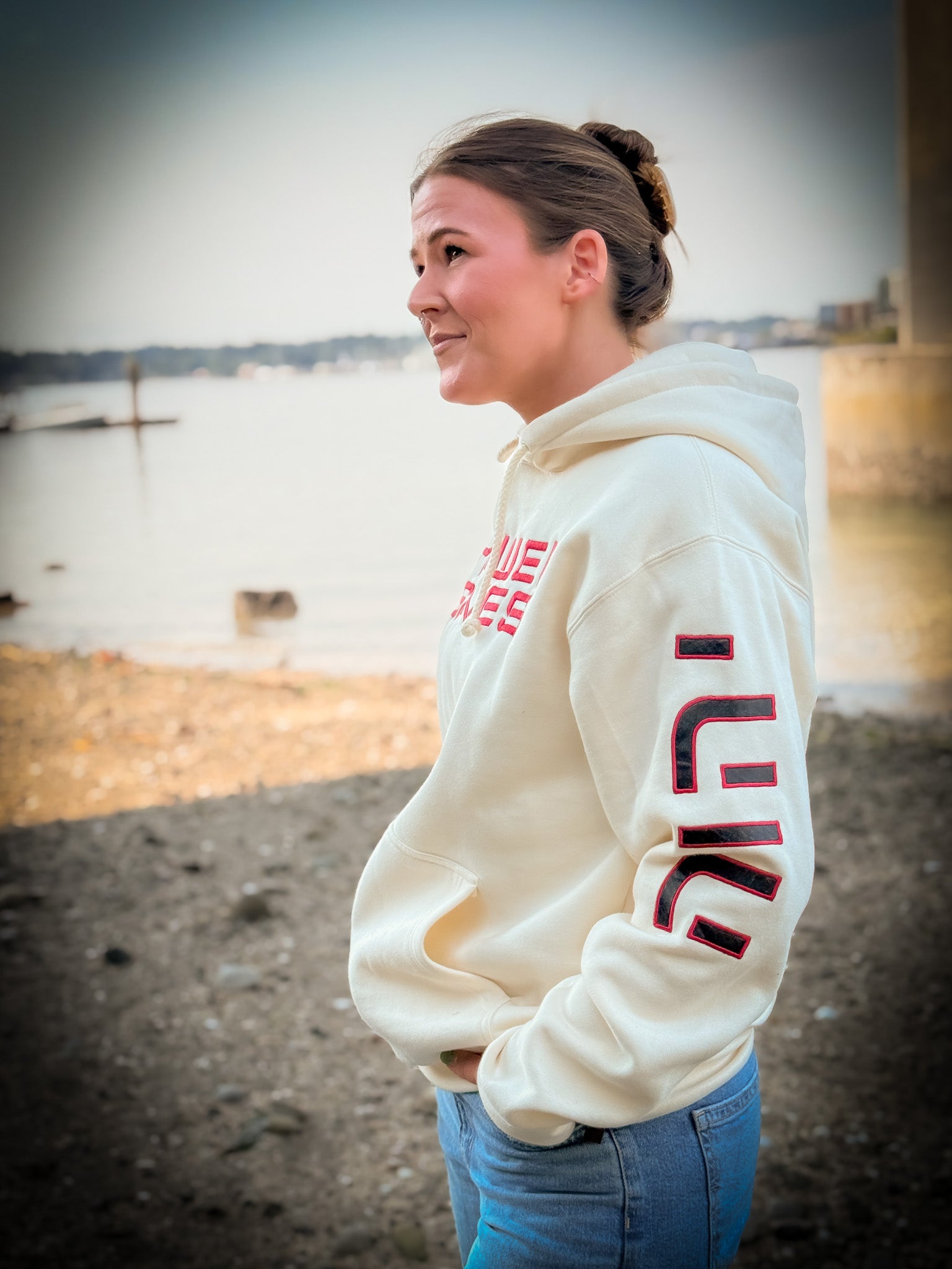 Yahweh Saves Hoodie - Bone (Vanilla) (TriSeven)