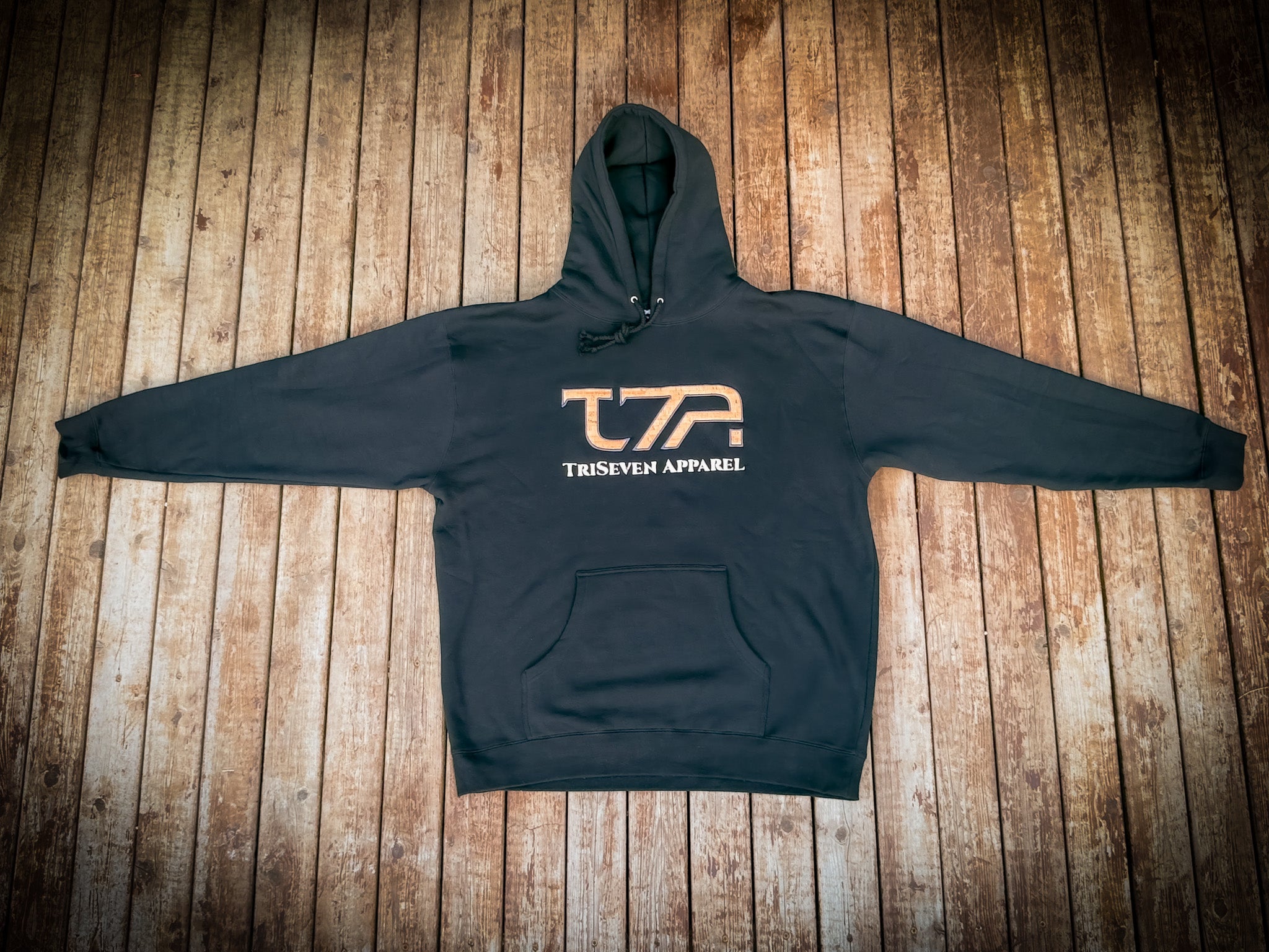 TriSeven Apparel Hoodie - Black / Cork (TriSeven)