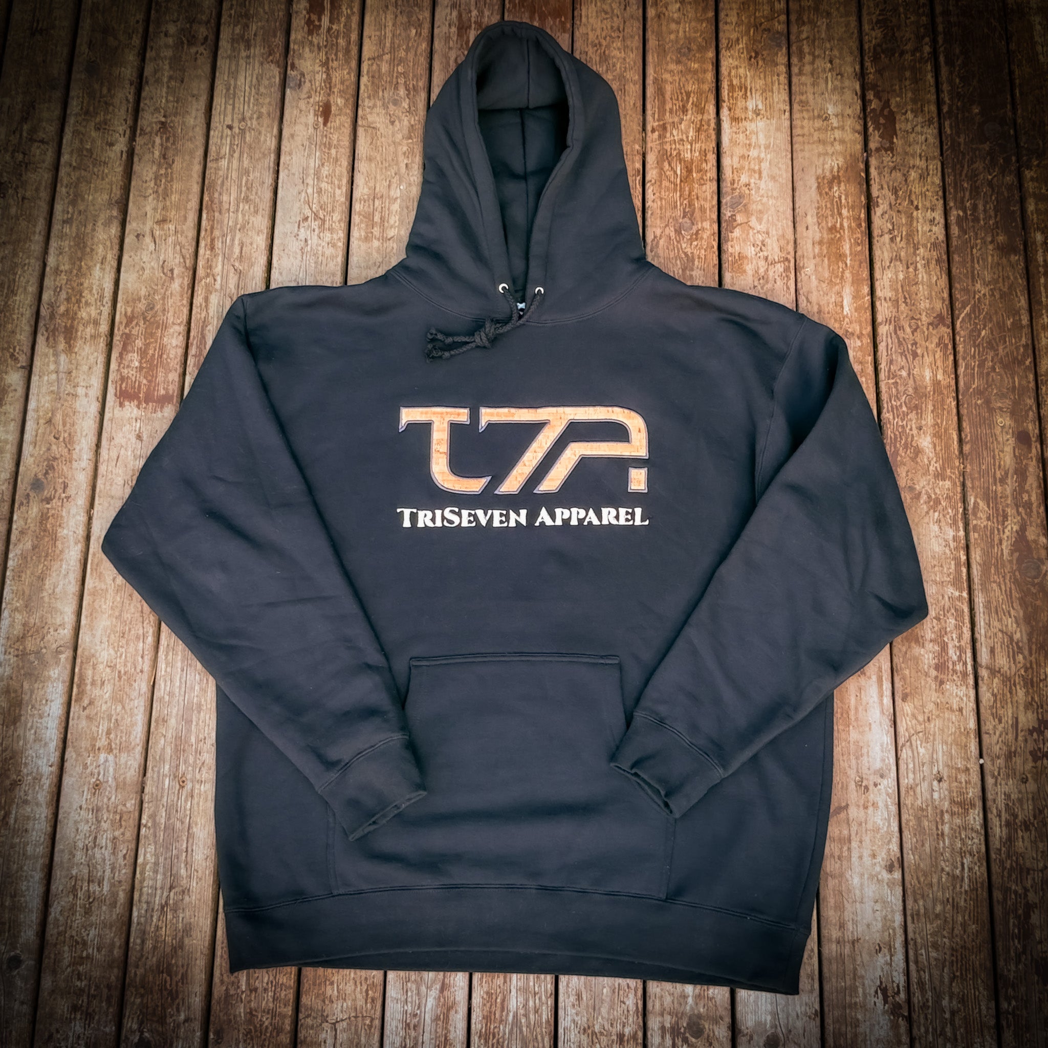 TriSeven Apparel Hoodie - Black / Cork (TriSeven)
