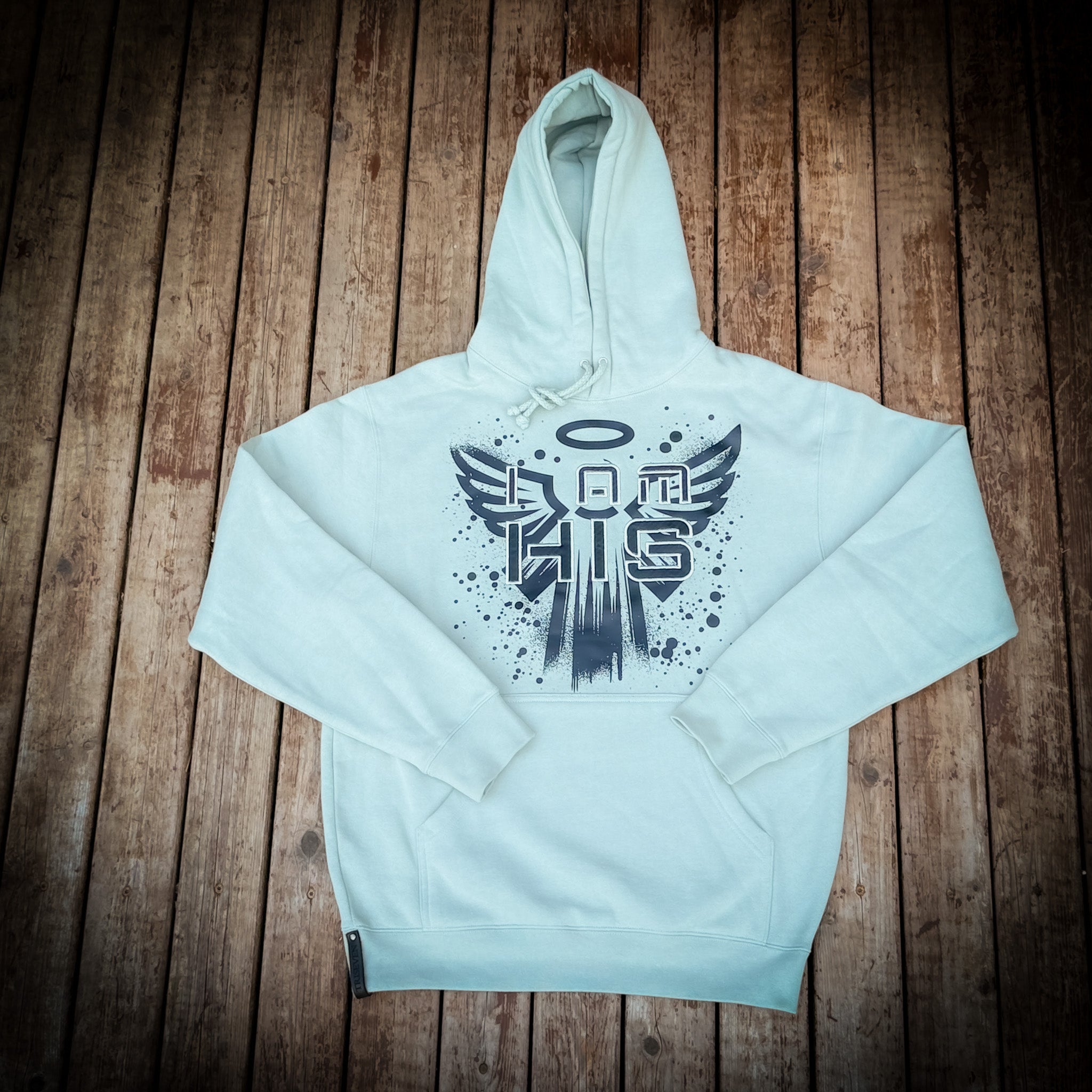 I am HIS Hoodie - Embroidered - Sage Green (TriSeven)