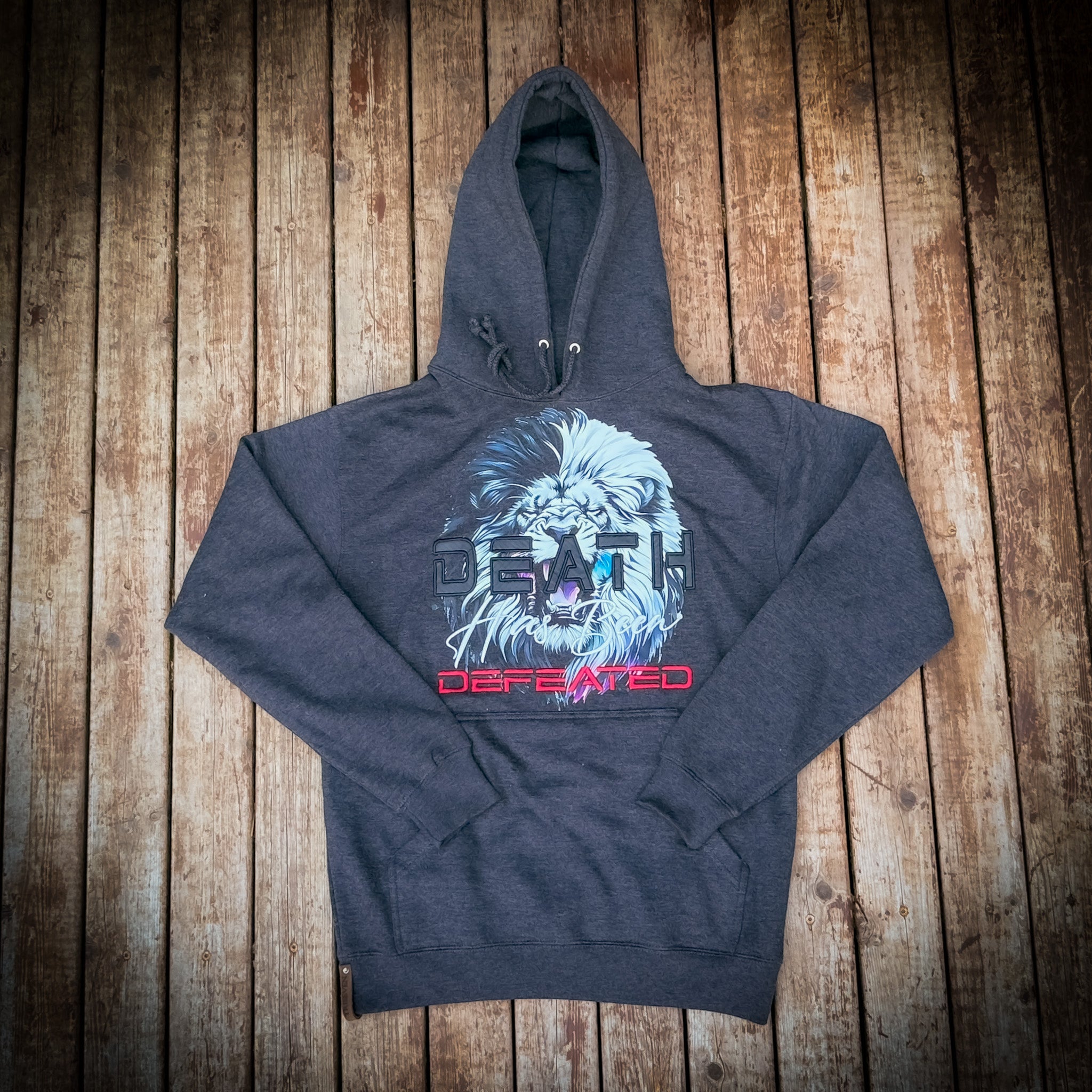 Death Has Been Defeated Hoodie -Charcoal Heather (TriSeven)
