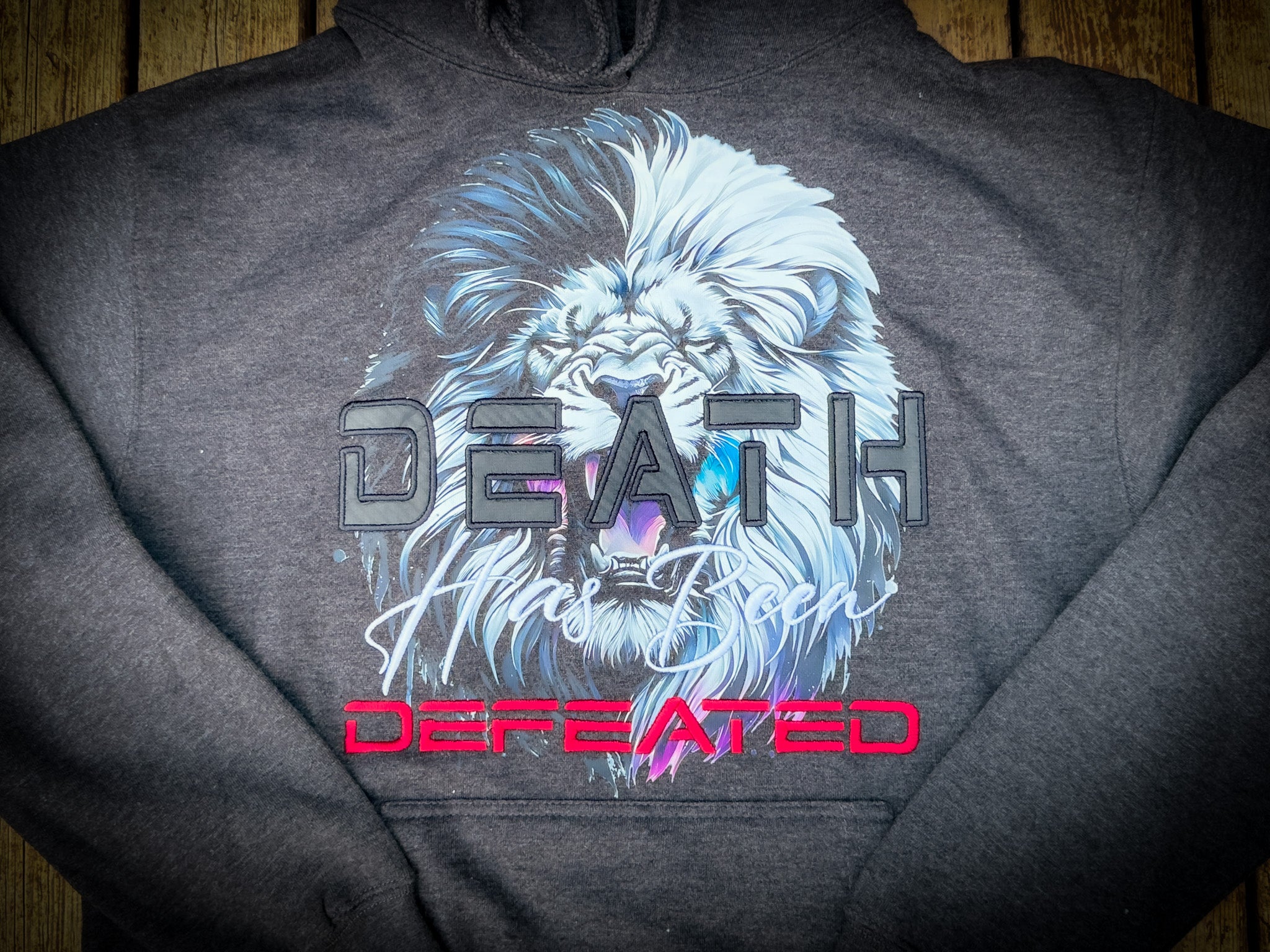 Death Has Been Defeated Hoodie -Charcoal Heather (TriSeven)