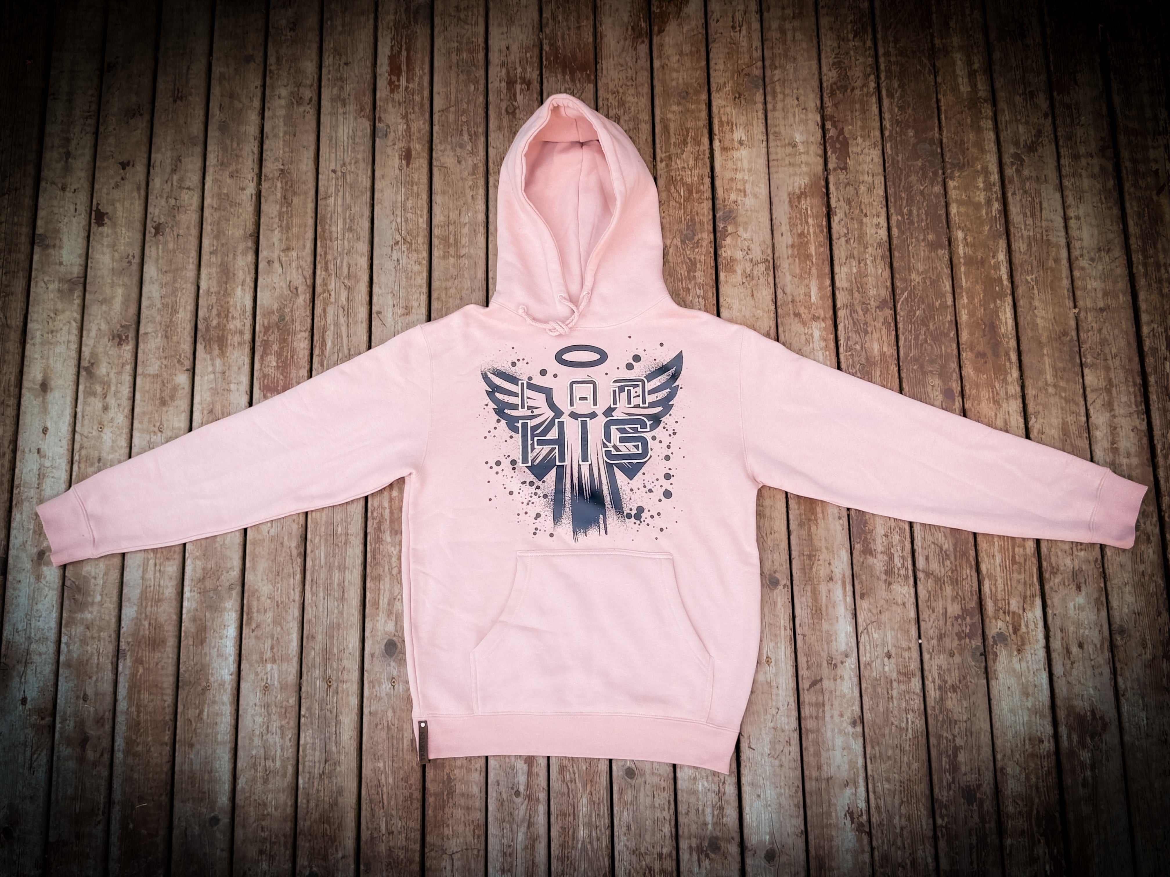 I am HIS Hoodie - Embroidered - Dusty Pink (TriSeven)