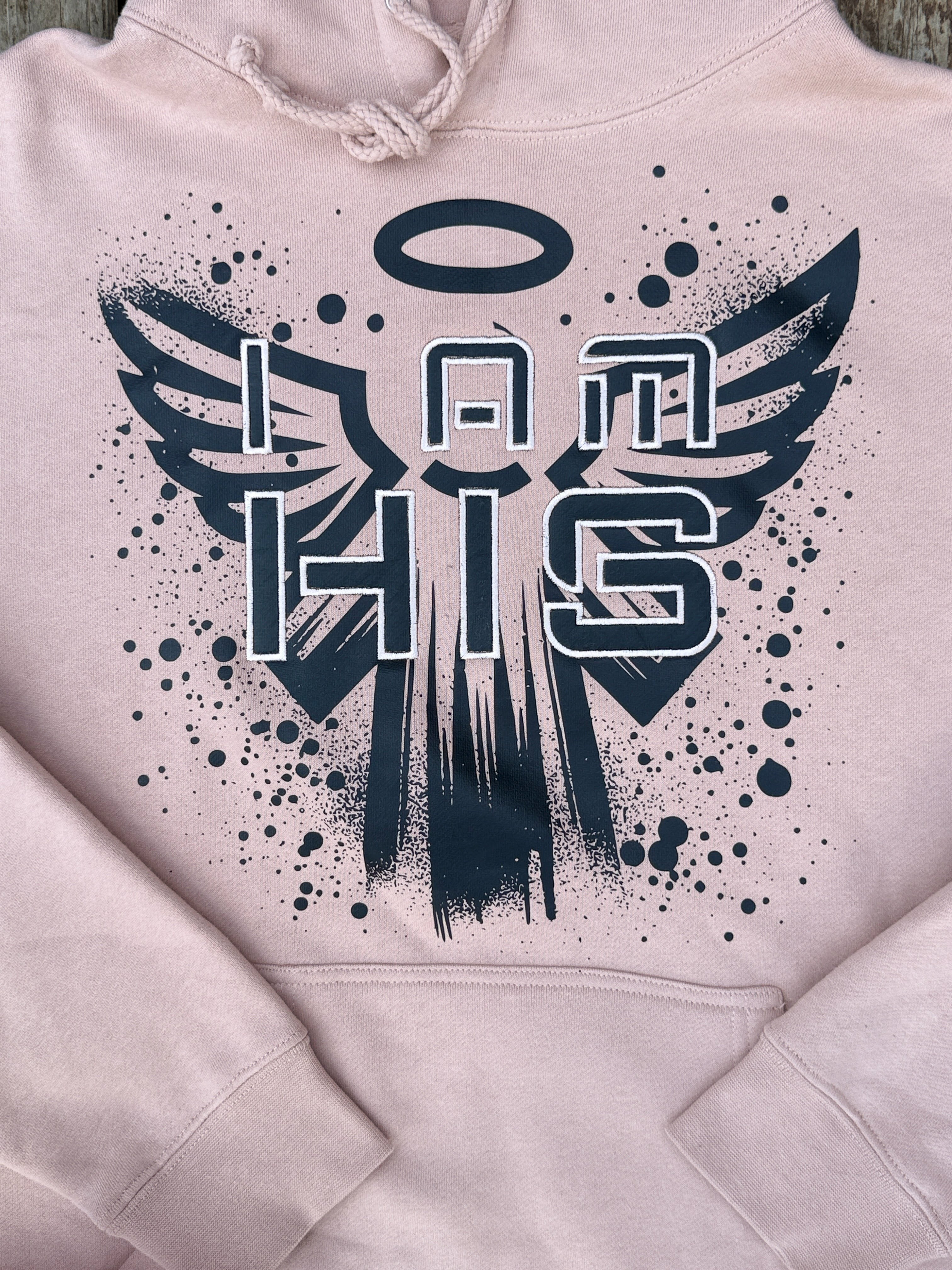 I am HIS Hoodie - Embroidered - Dusty Pink (TriSeven)