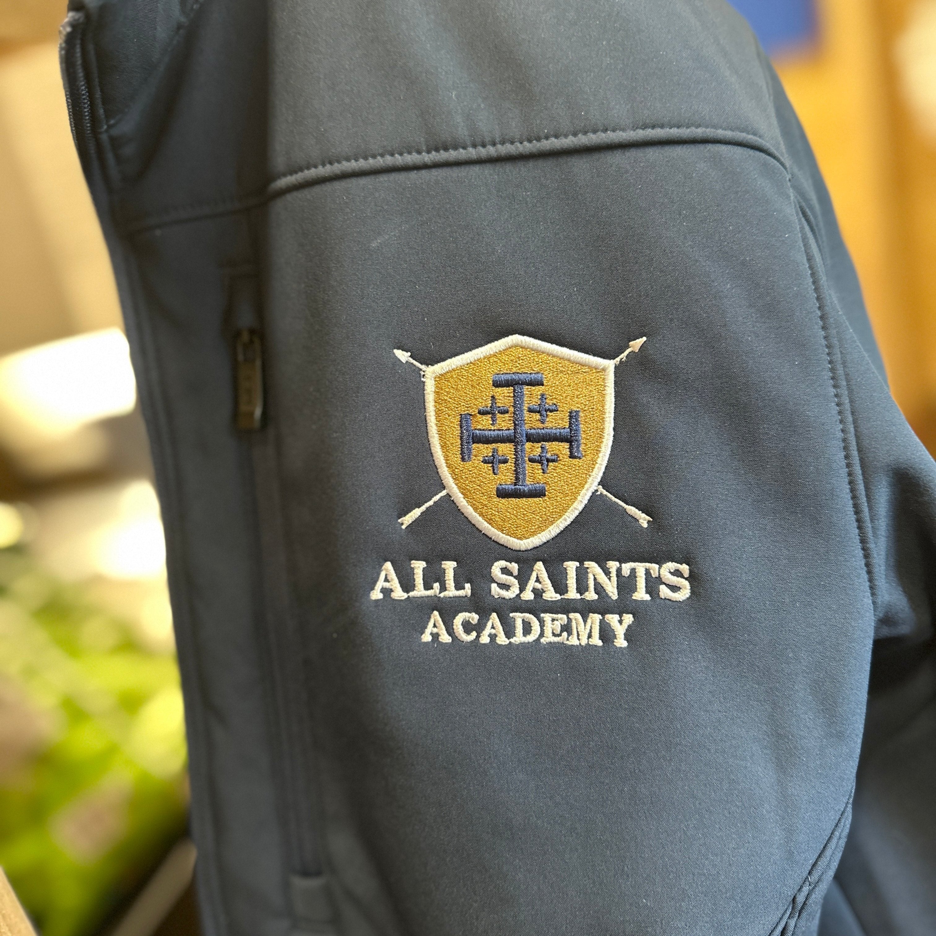 All Saints Gold Crest Logo Jacket - Shirtify