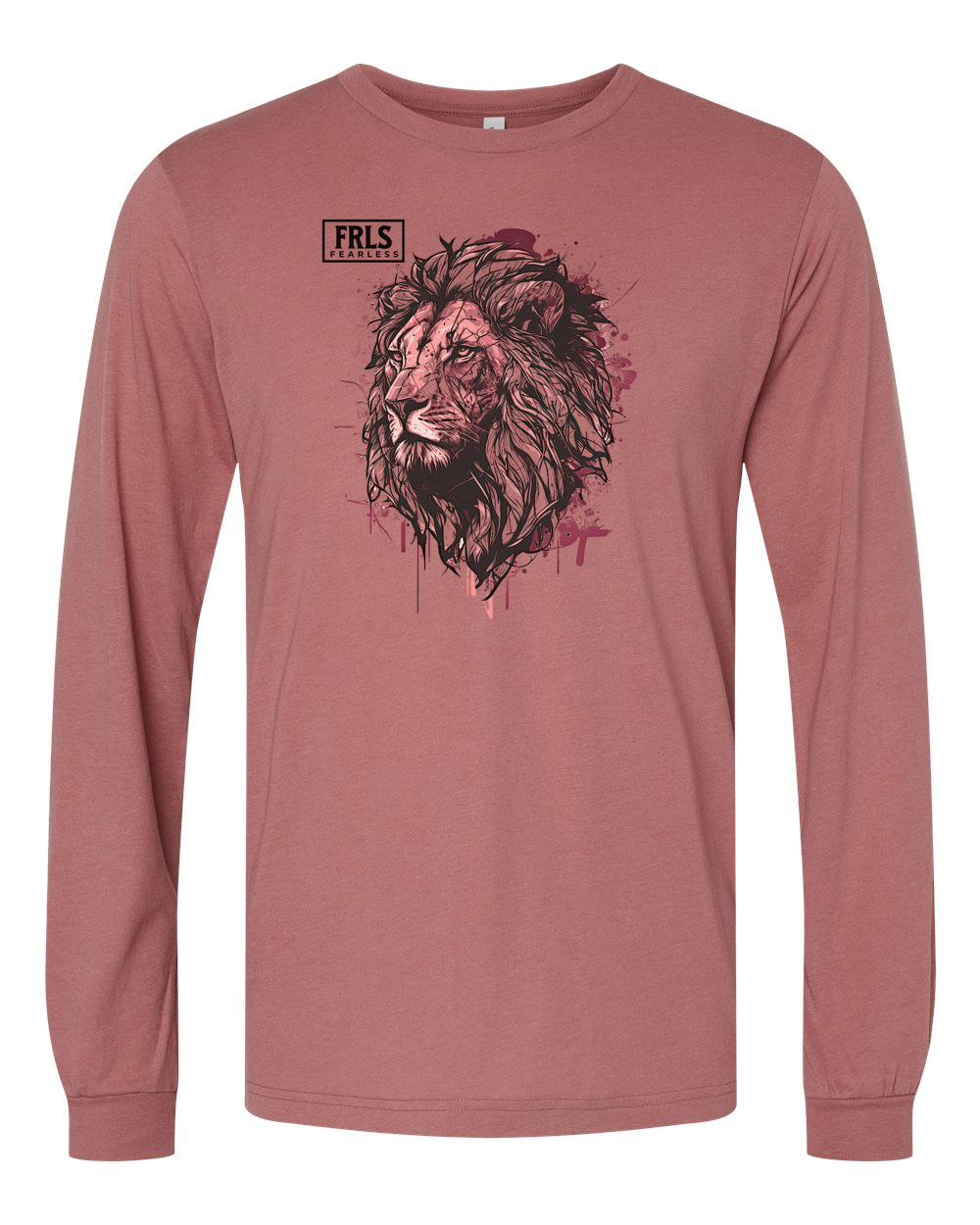 Fearless Logo w/ Lion Long Sleeve T-Shirt - Shirtify