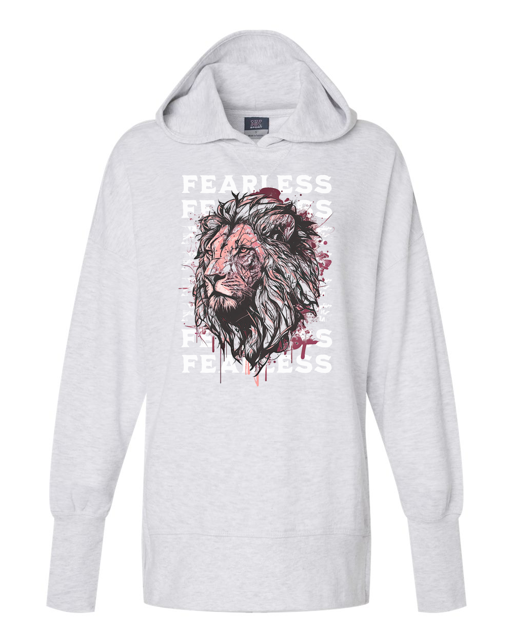Fearless Fade w/ Lion Overlay Women's Cropped or Lightweight Hoodie - Shirtify