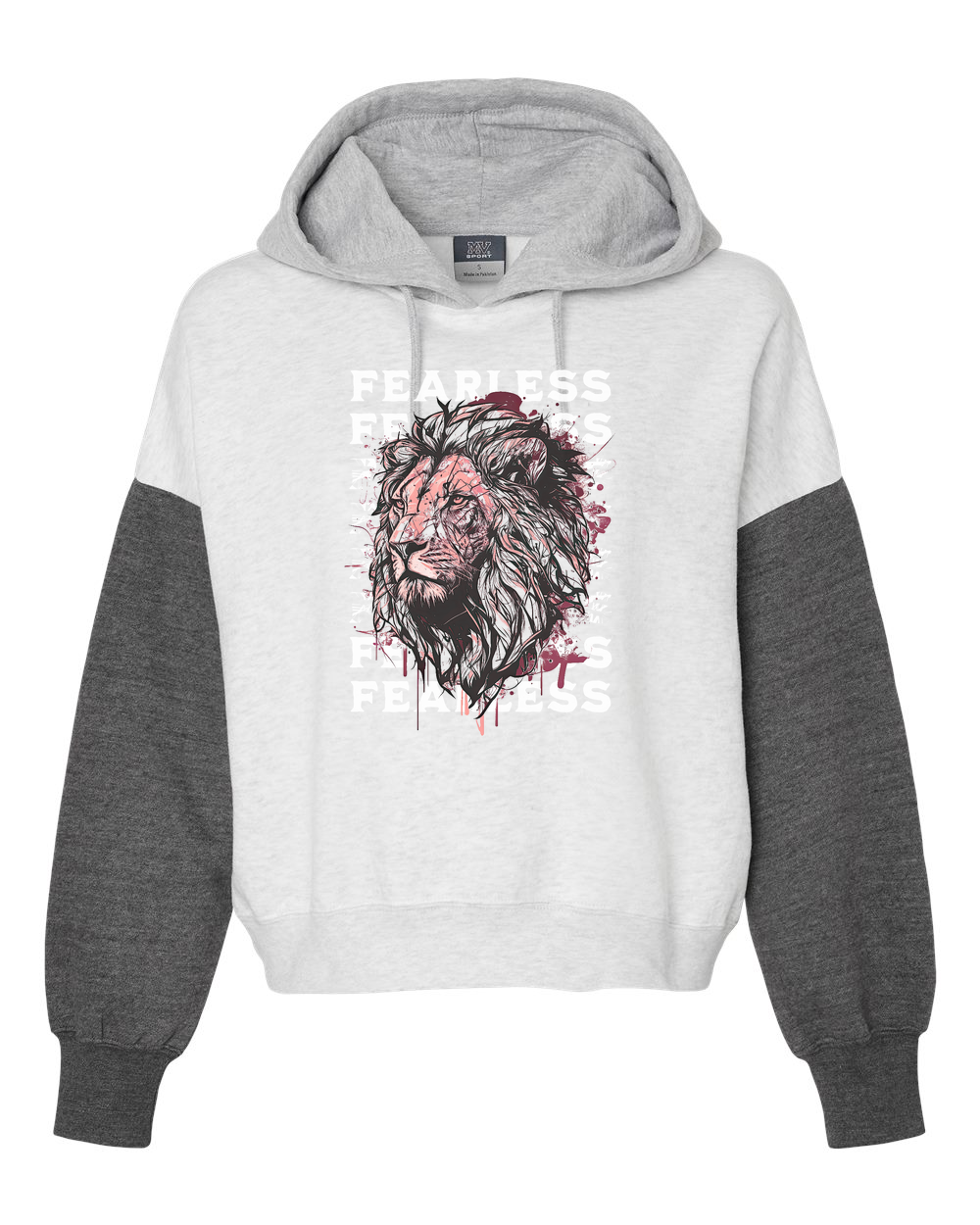 Fearless Fade w/ Lion Overlay Women's Cropped or Lightweight Hoodie - Shirtify