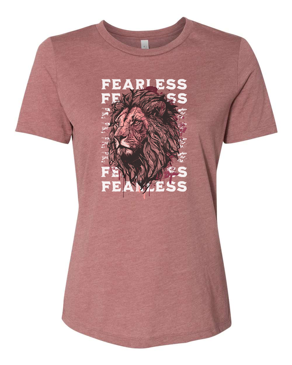 Fearless Fade w/ Lion Overlay Women's T-Shirt - Shirtify